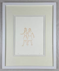 Xisco Mensua Artista español 1995 grabado original firmado y enmarcado n4