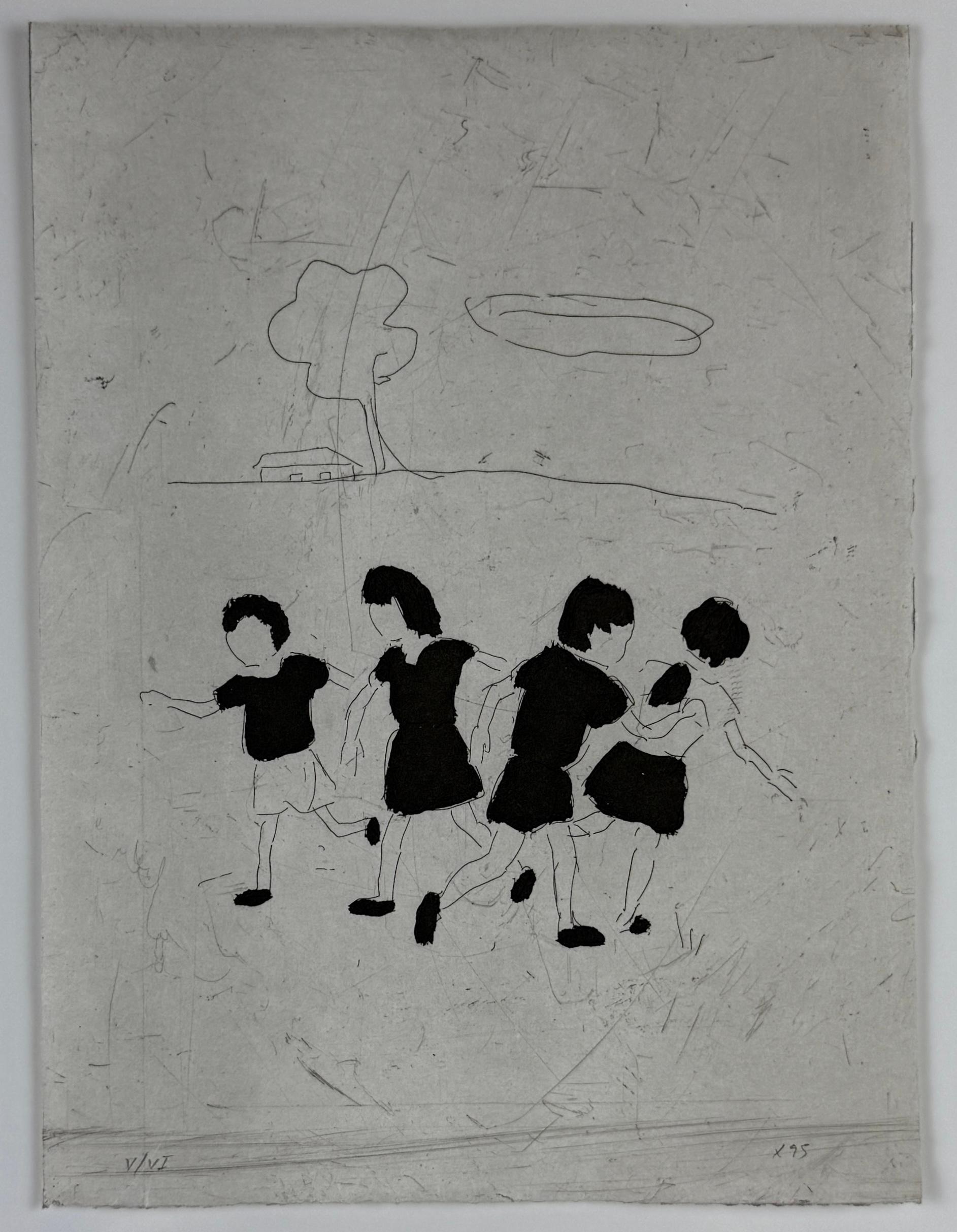 Xisco Mensua Artista español 1995 grabado original firmado y enmarcado n8 en venta 1