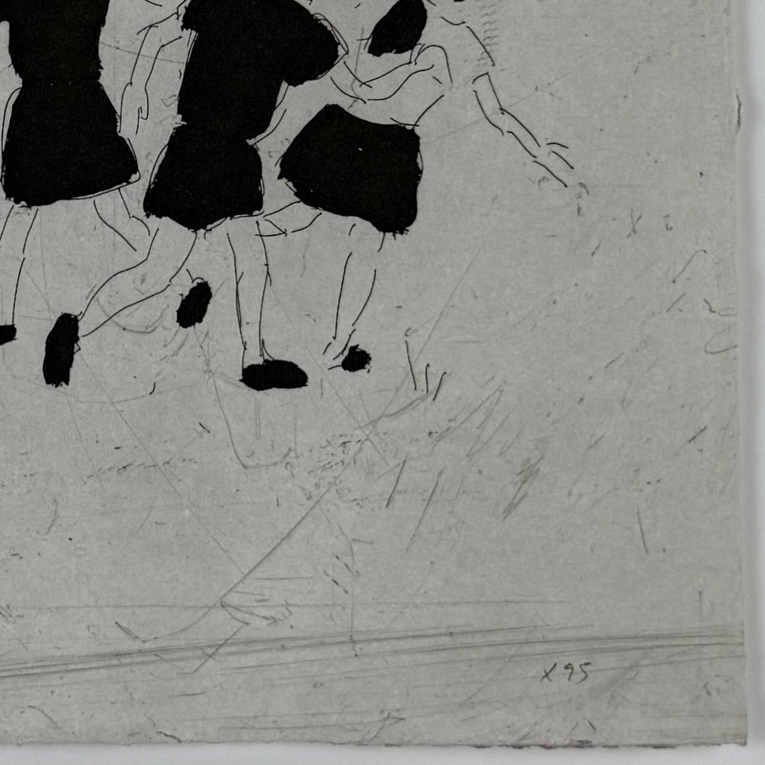 Xisco Mensua Artista español 1995 grabado original firmado y enmarcado n8 en venta 2