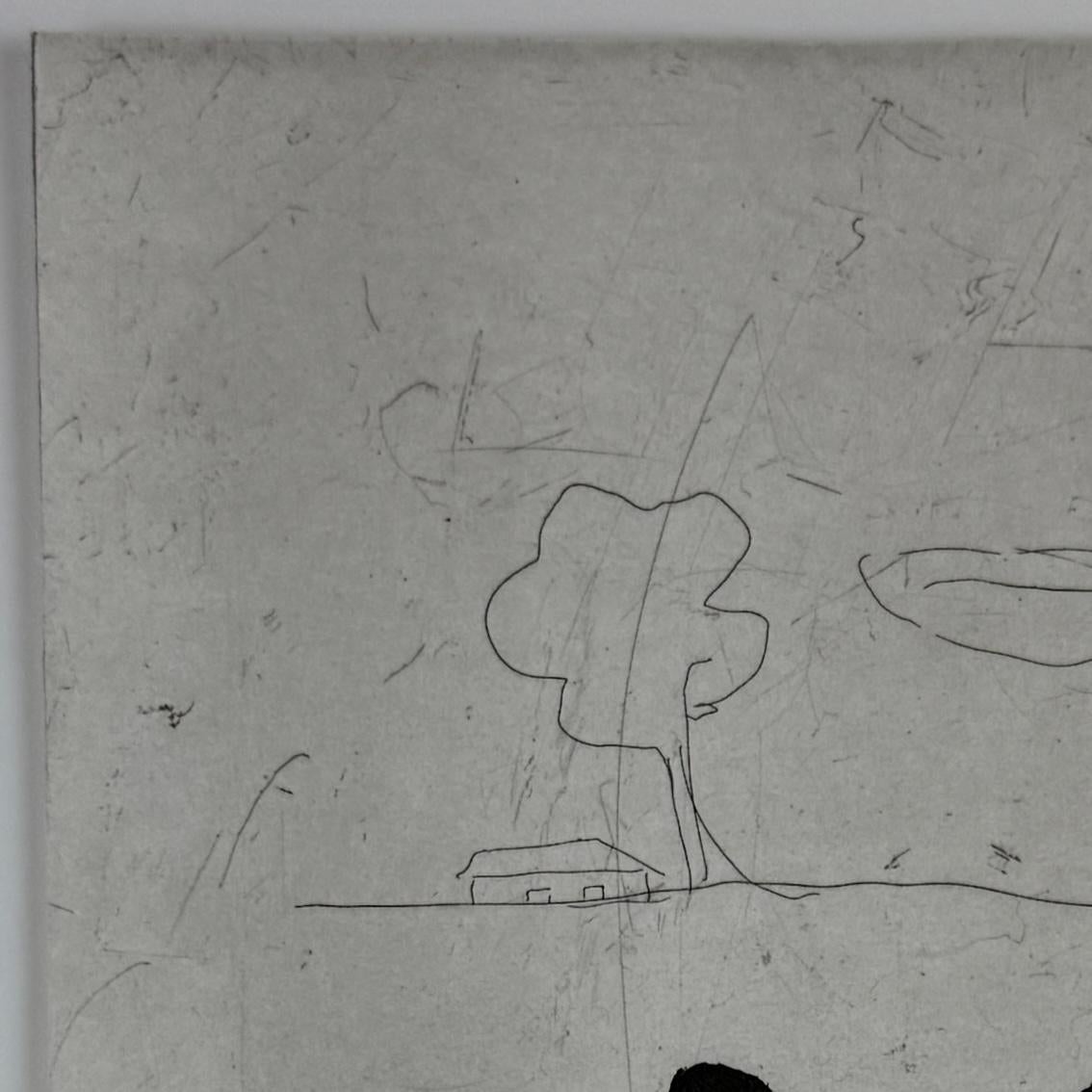 Xisco Mensua Artista español 1995 grabado original firmado y enmarcado n8 en venta 4
