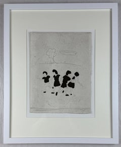 Xisco Mensua Spanish artist 1995 original signed framed engraving print n8