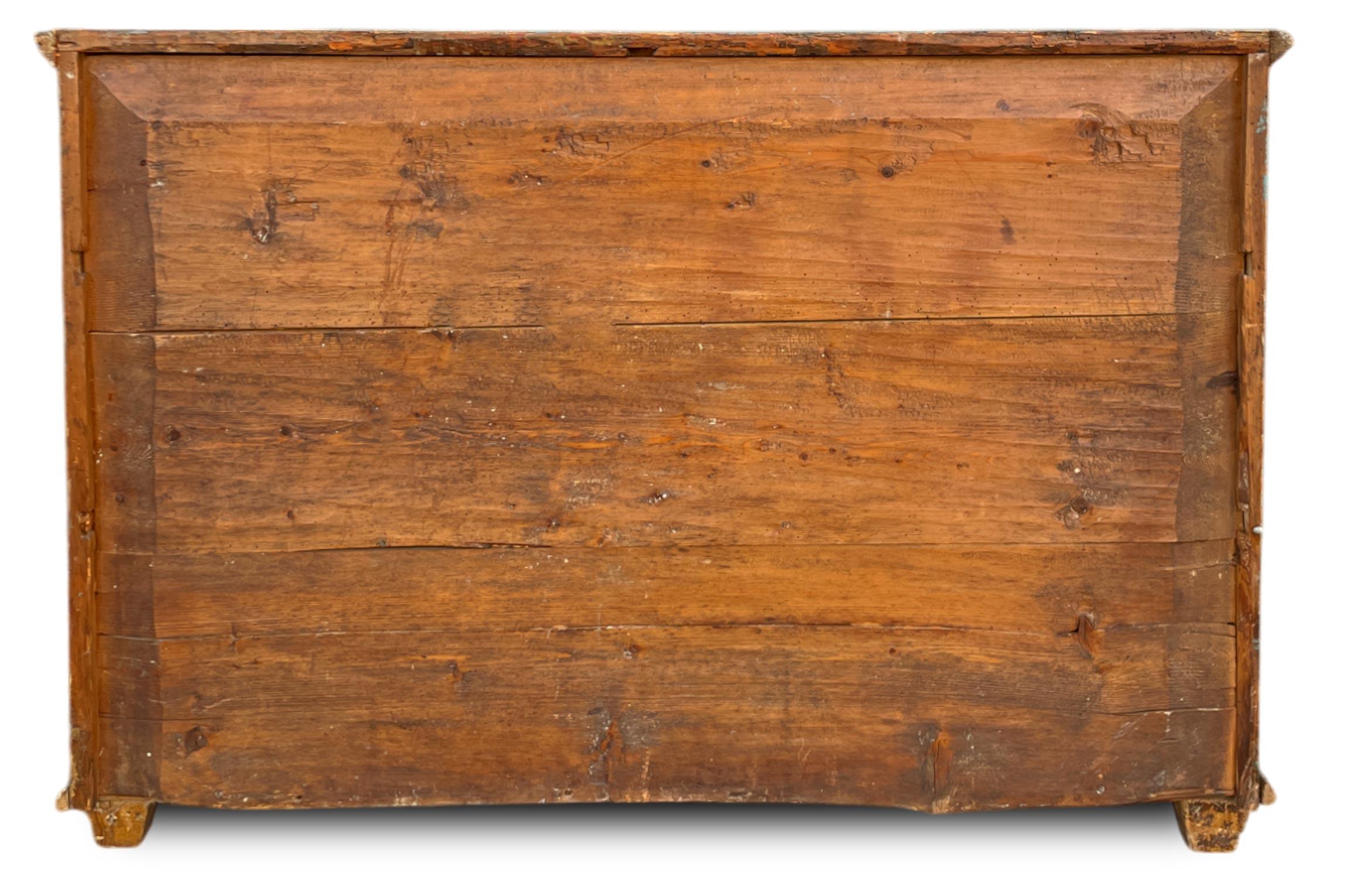 XIX Century Blue Floral Painted Chest of Drawers, Central Europe 9