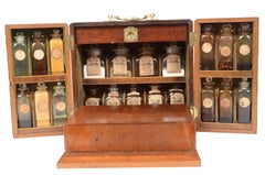XIX Century English Mahogany Apothecary Set Cabinet Medicines J Hexam Chymist