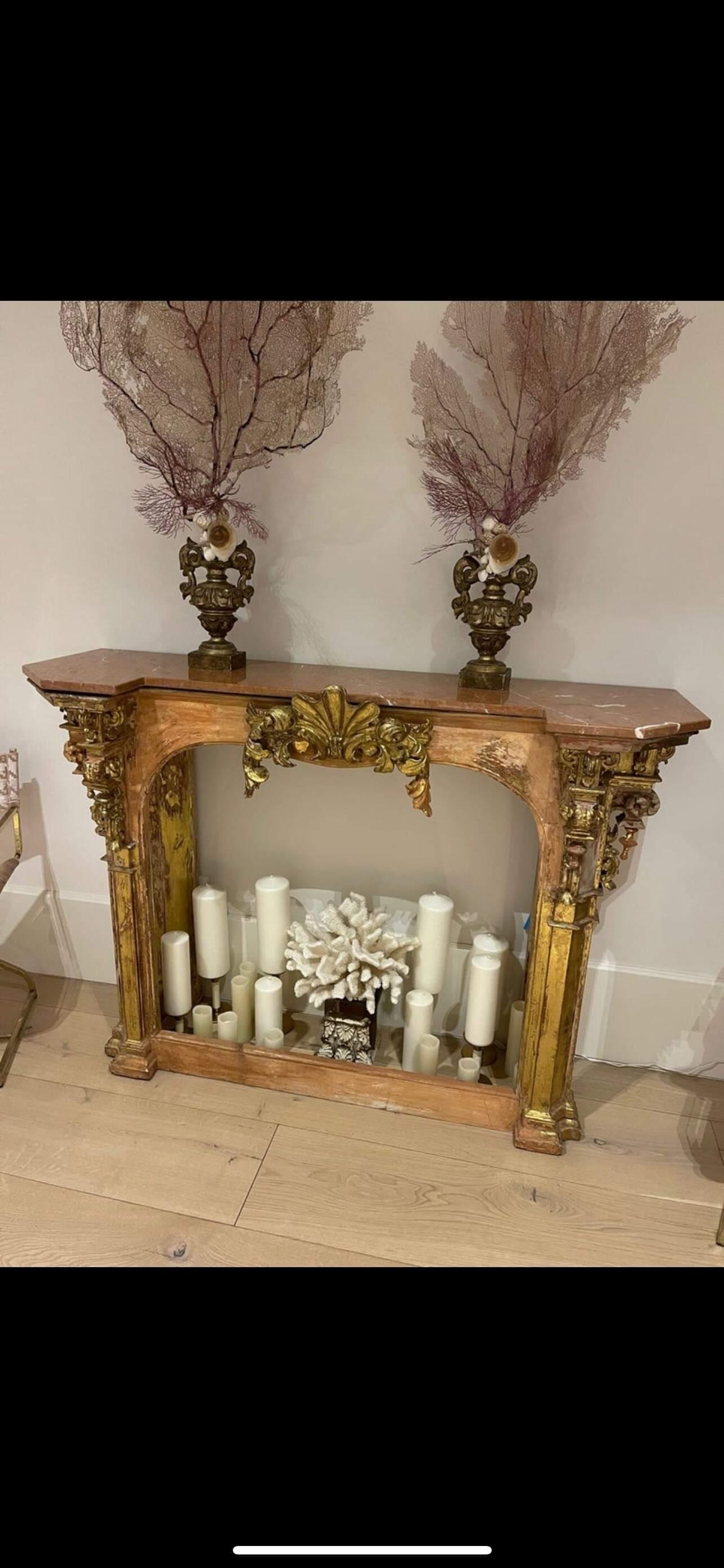 19th Century Gilde Wood Fireplace For Sale 3