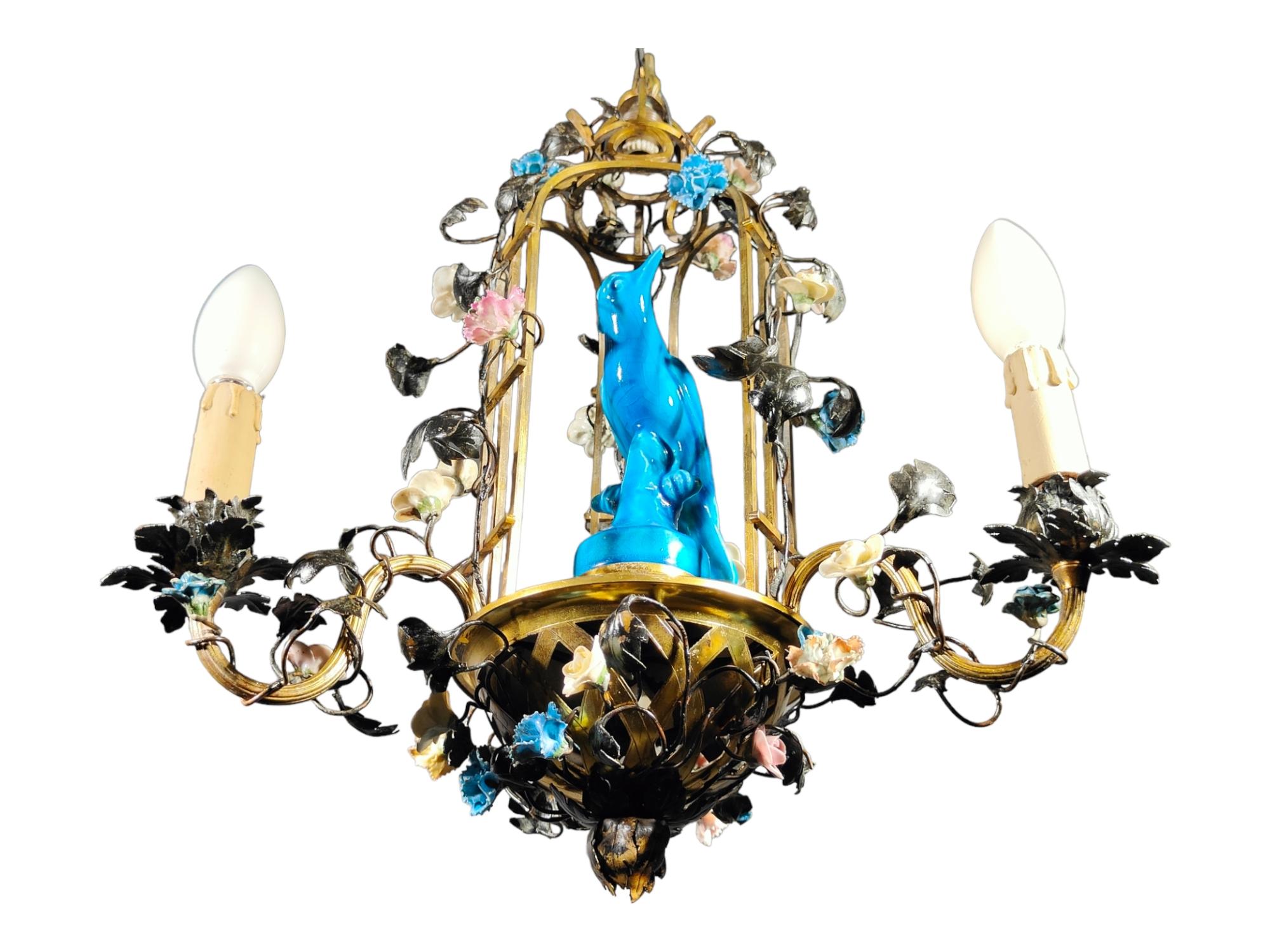 Lampe du XIXe siècle en forme de cage en vente 3