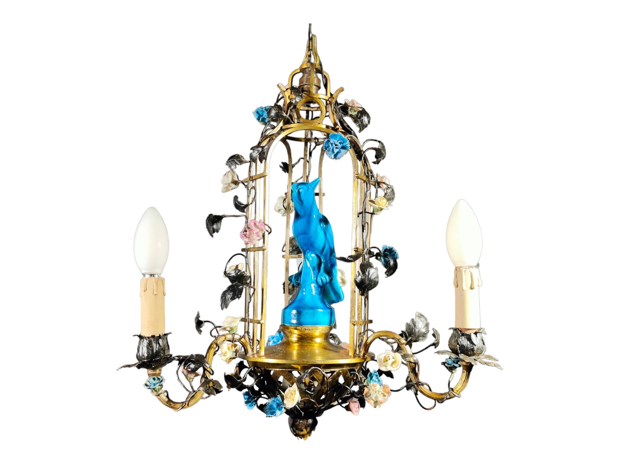 Lampe du XIXe siècle en forme de cage en vente 4