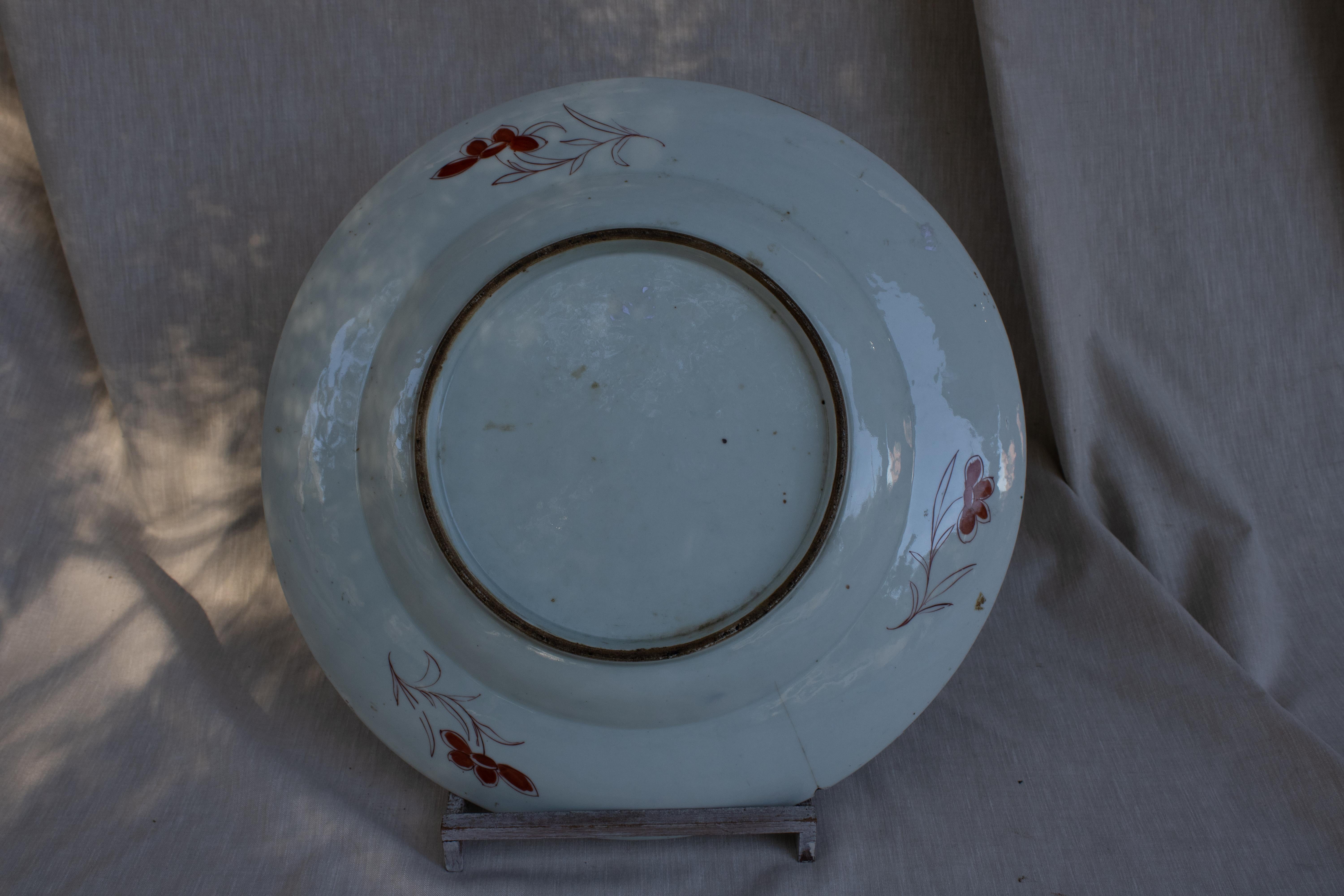 19th Century XIX Century Large Plate in Porcelain of Samson For Sale