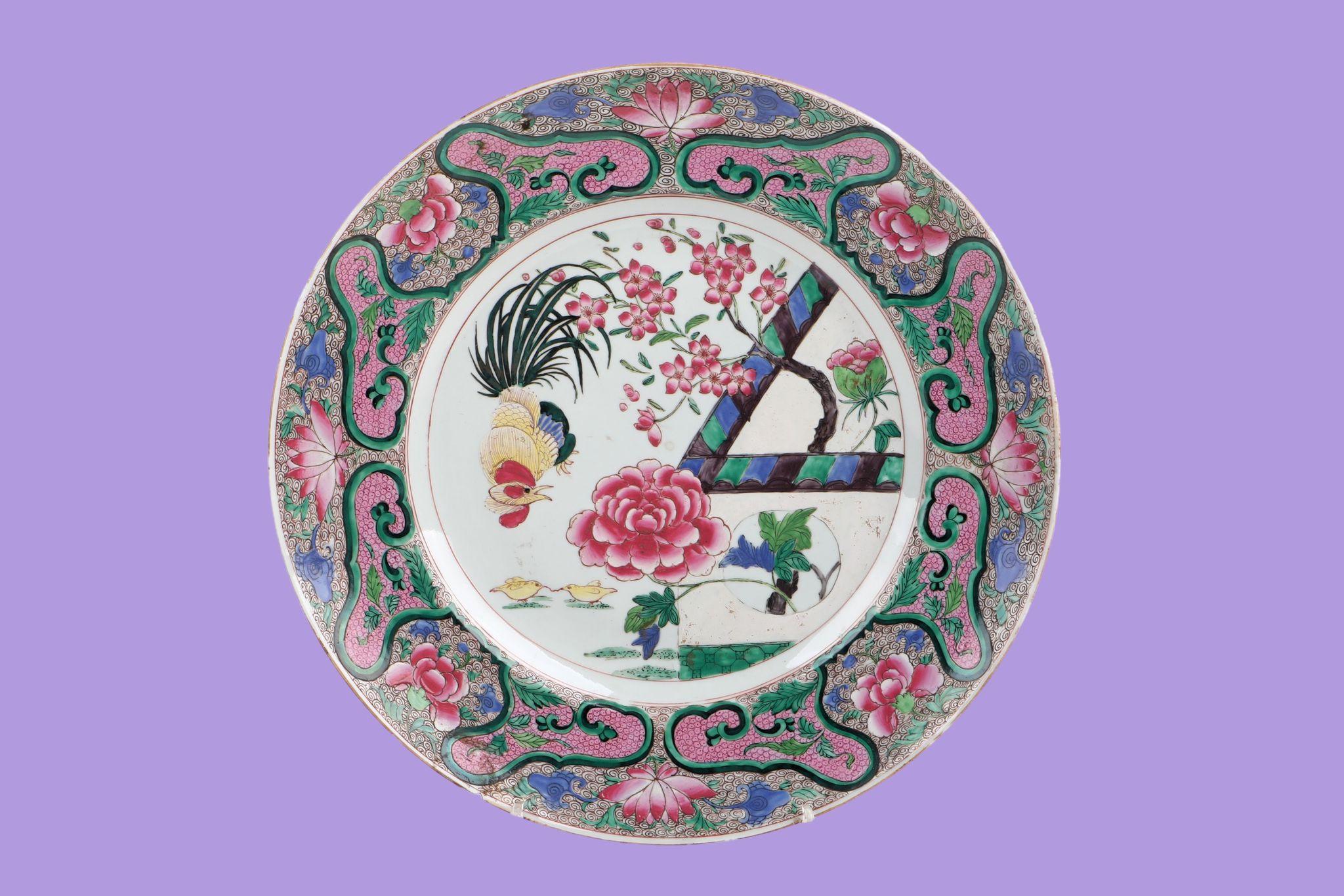Grande assiette en porcelaine de Samson du XIXe siècle en vente 2