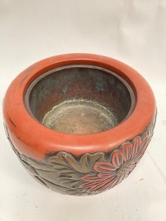 XIX Century "Meiji" Japan lacquerd wood flowerpot