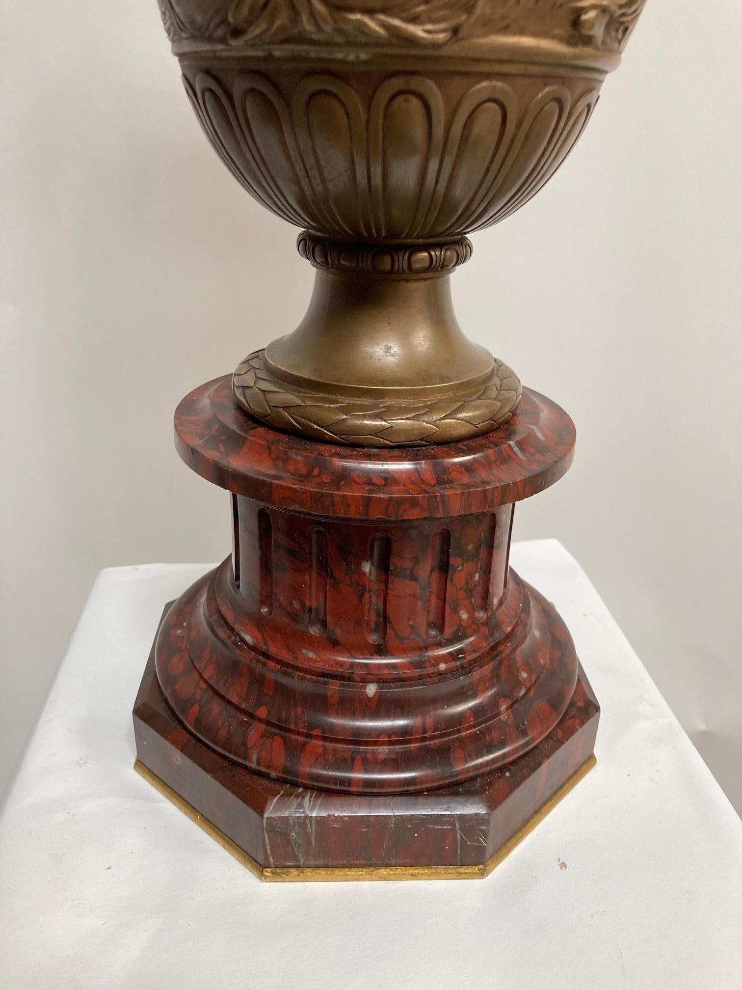 European XIX Century Neo-Classic Bronze Vase by Barbedienne For Sale