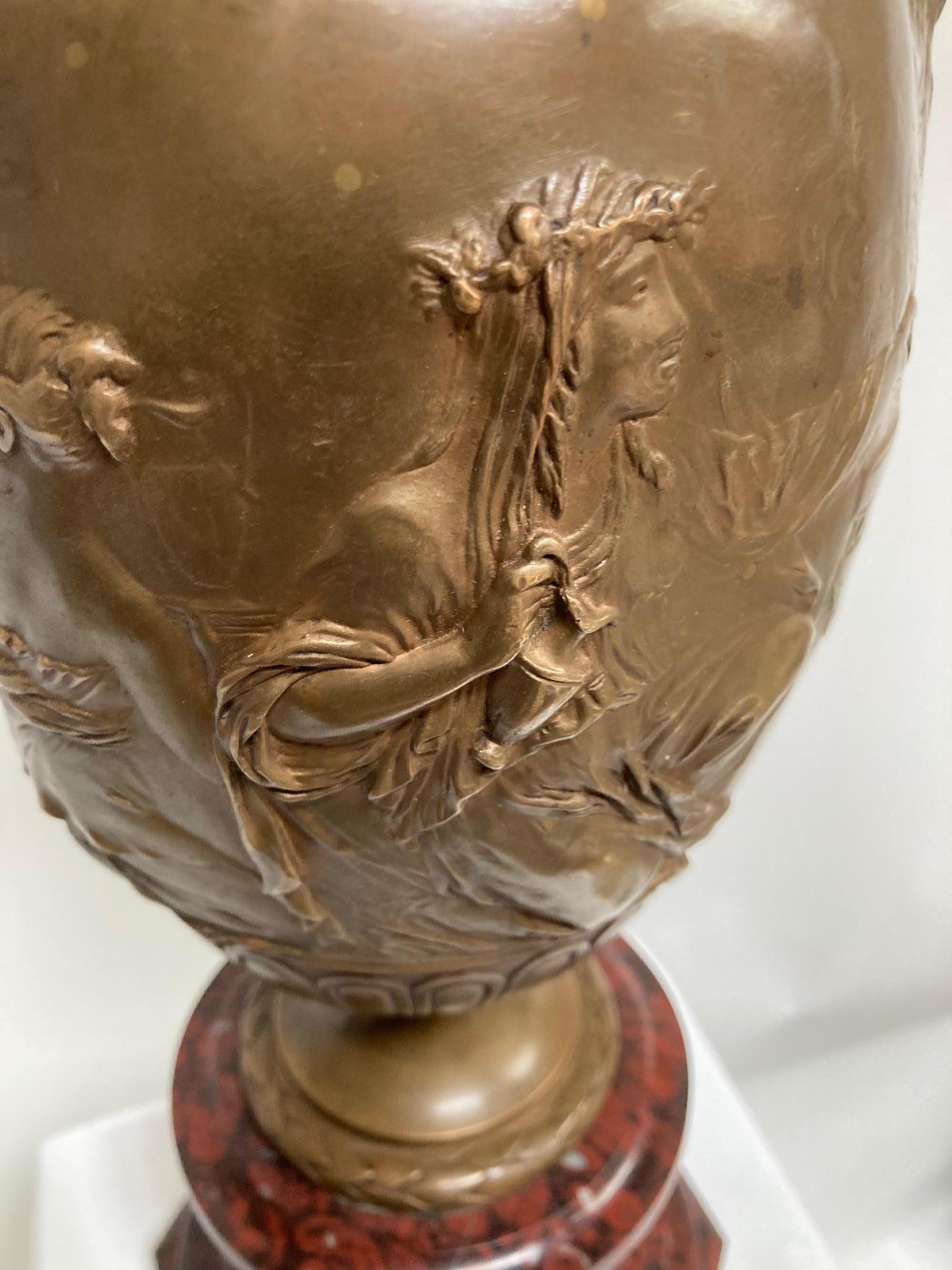 Vaso di bronzo neoclassico del XIX secolo di Barbedienne in vendita 1