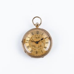 XIX Century Open-Face Gold Pocket Watch R. Stewart