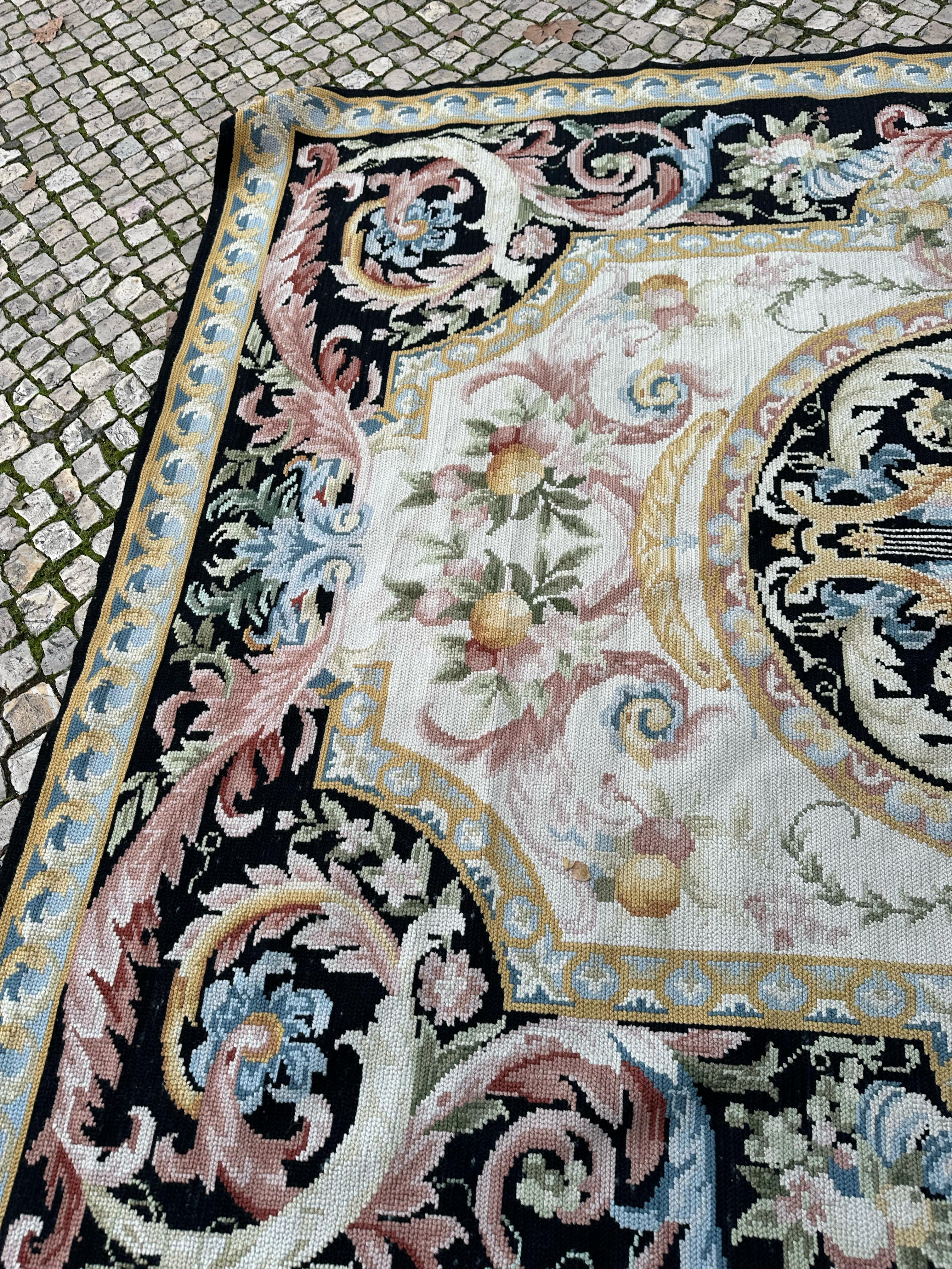 19th Century XIX Century Portuguese Arraiolos Tapestry  For Sale