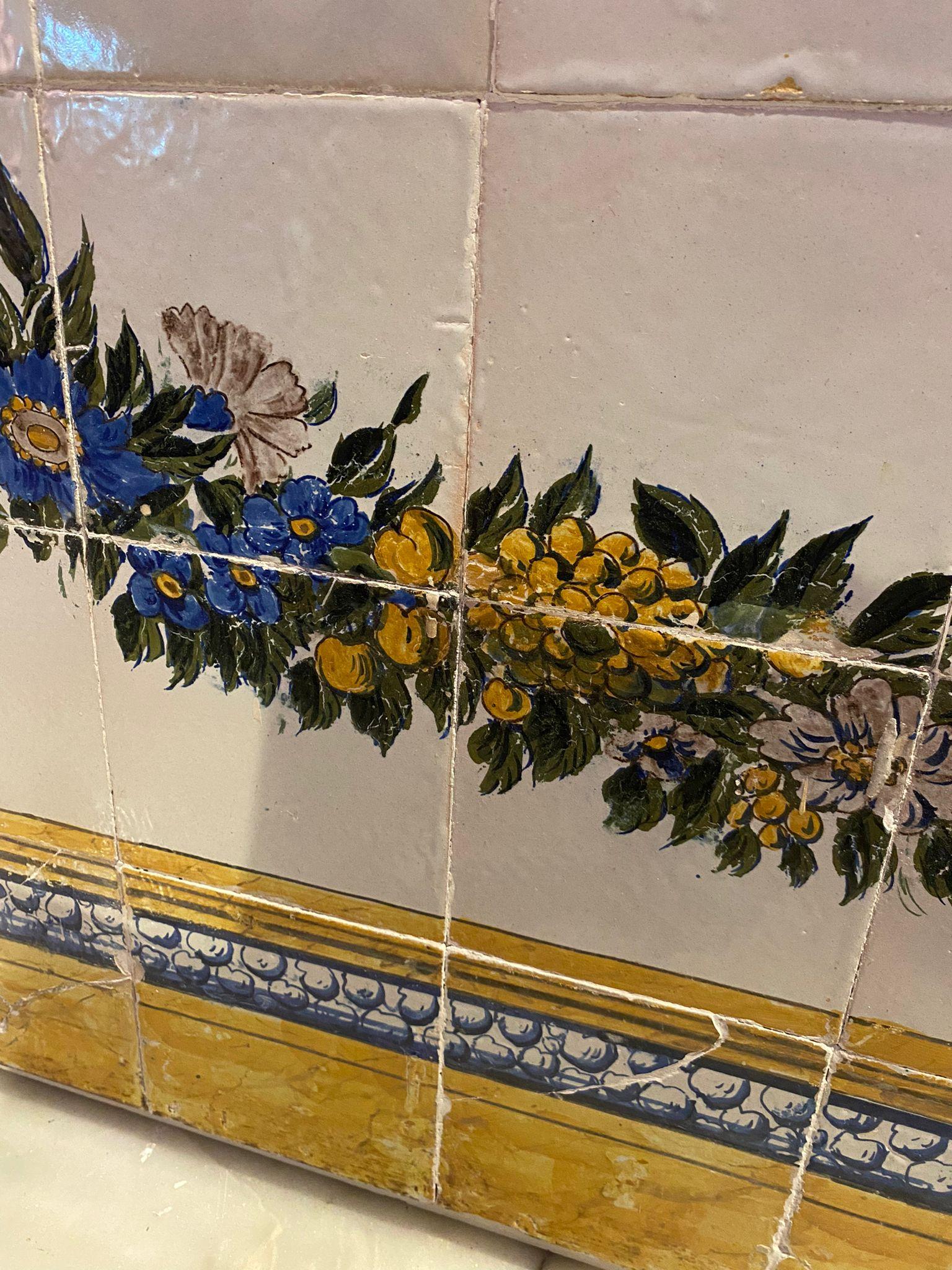 19th Century XIX Century Portuguese Tile Panel For Sale