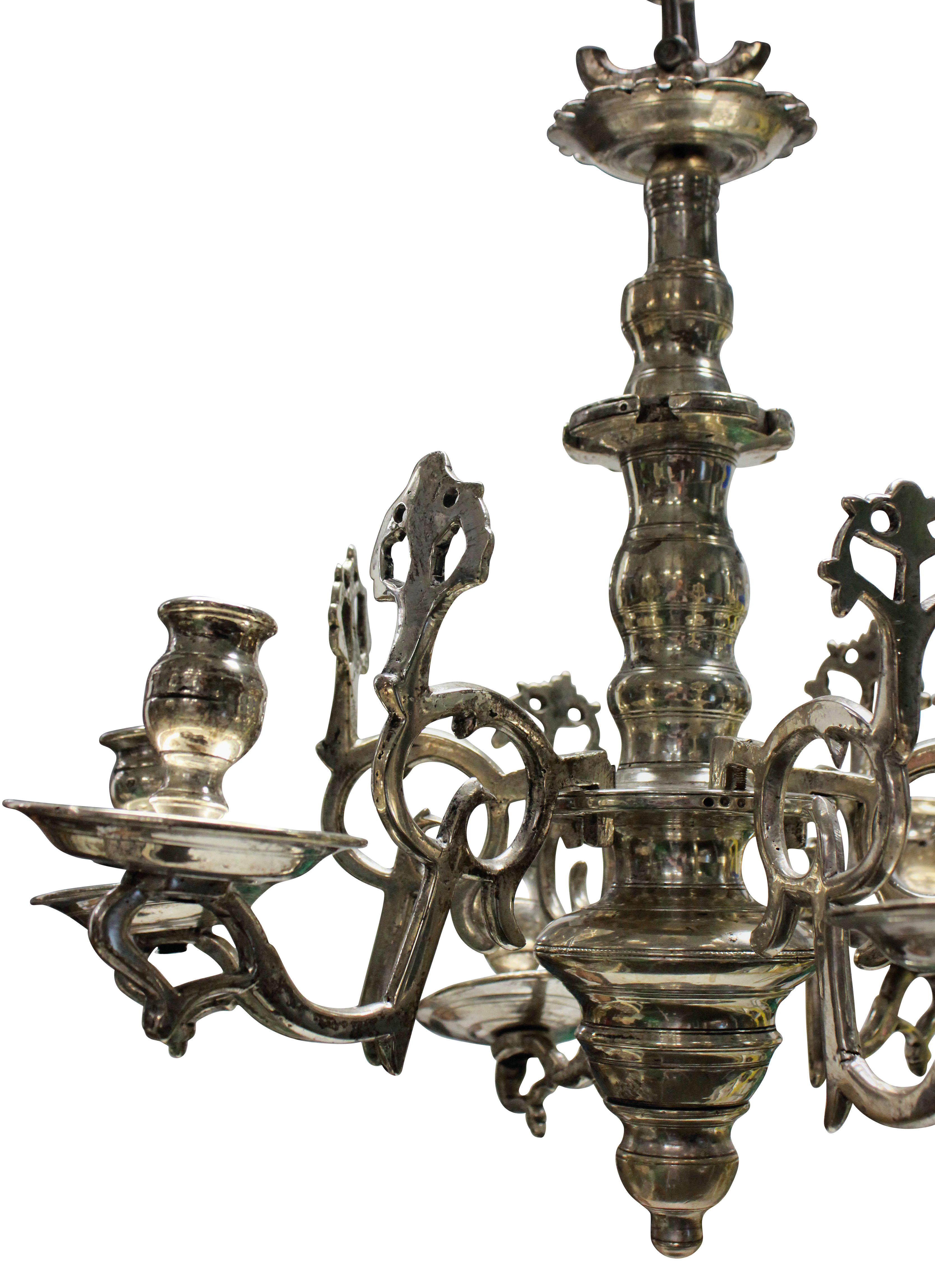 Early 19th Century 19th Century Silver Flemish Chandelier