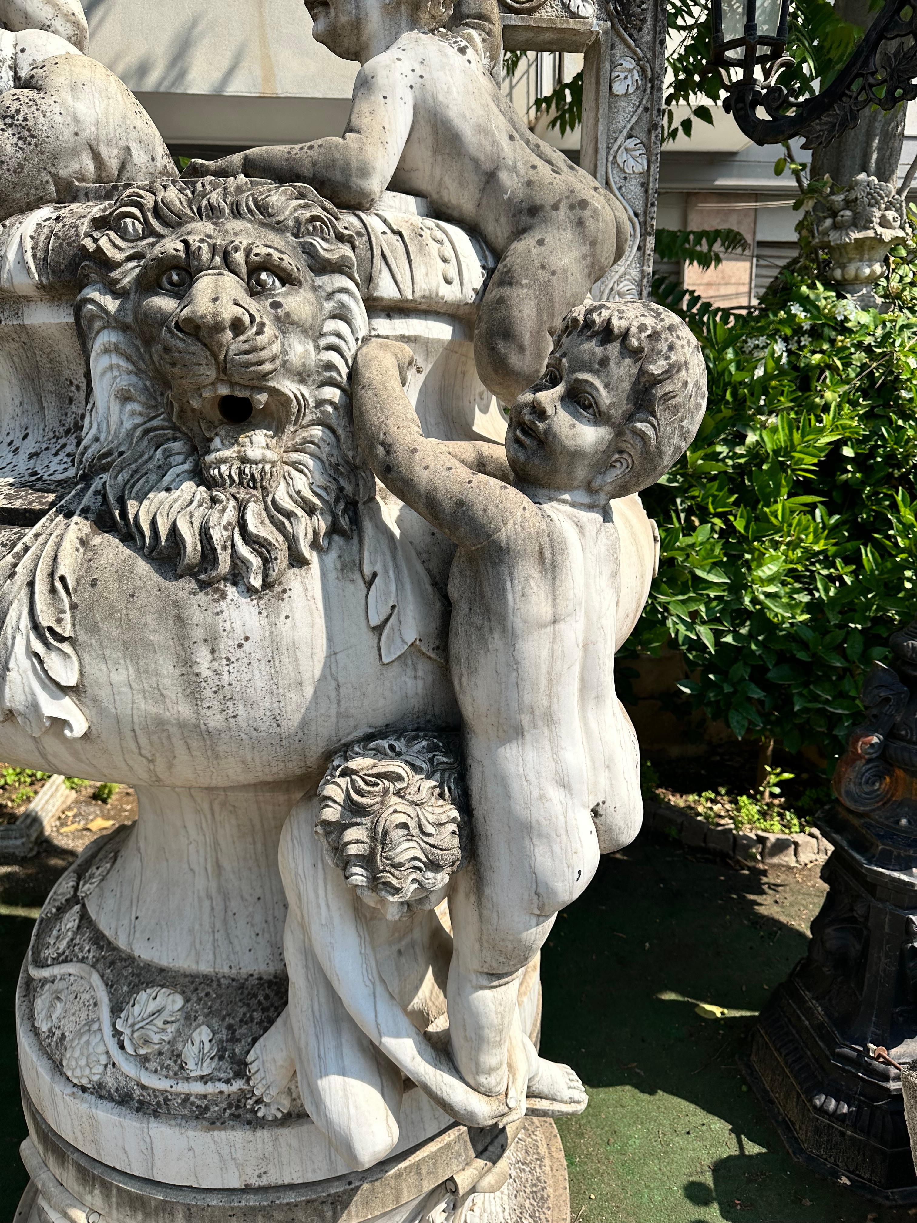 19th Century, Large Sculpture In White Statuary Marble For Sale 2