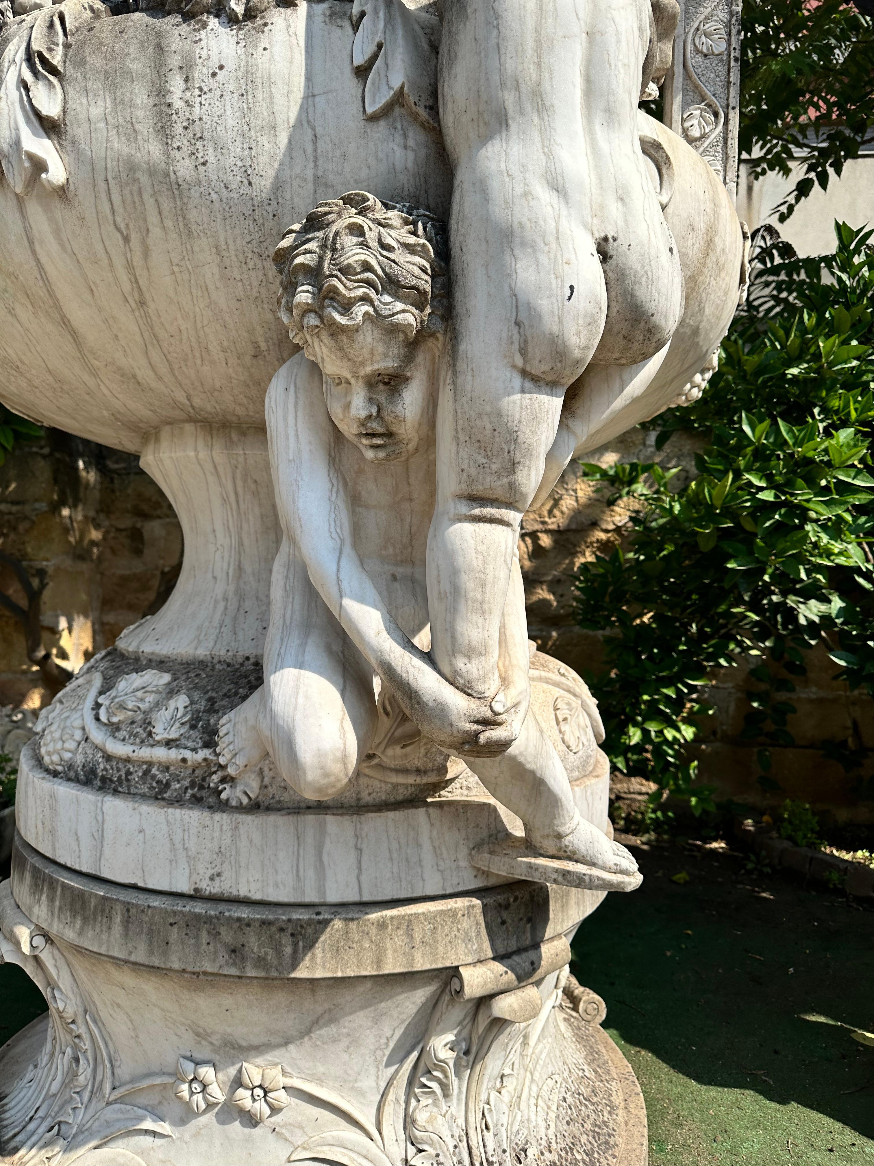 19th Century, Large Sculpture In White Statuary Marble For Sale 3