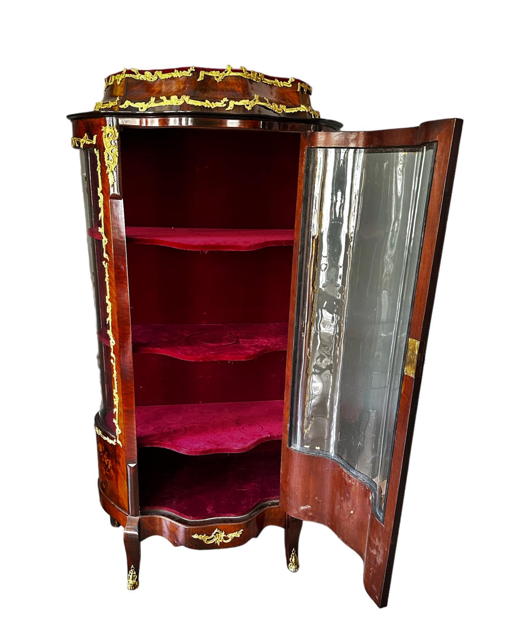 Wood 19th Century, Napoleon III, Pair of showcases with bronzes For Sale