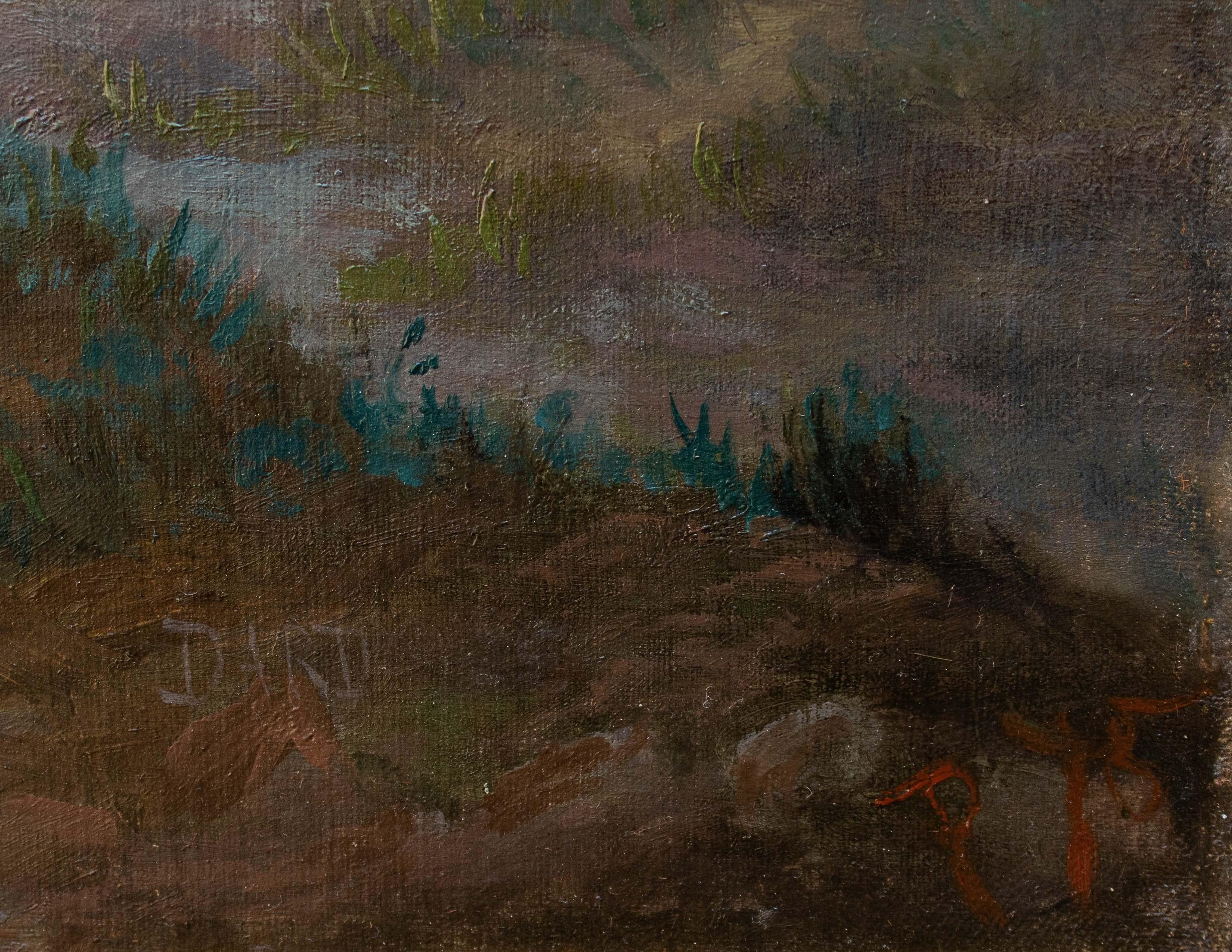 XIX secolo, Paesaggio al tramonto For Sale 2
