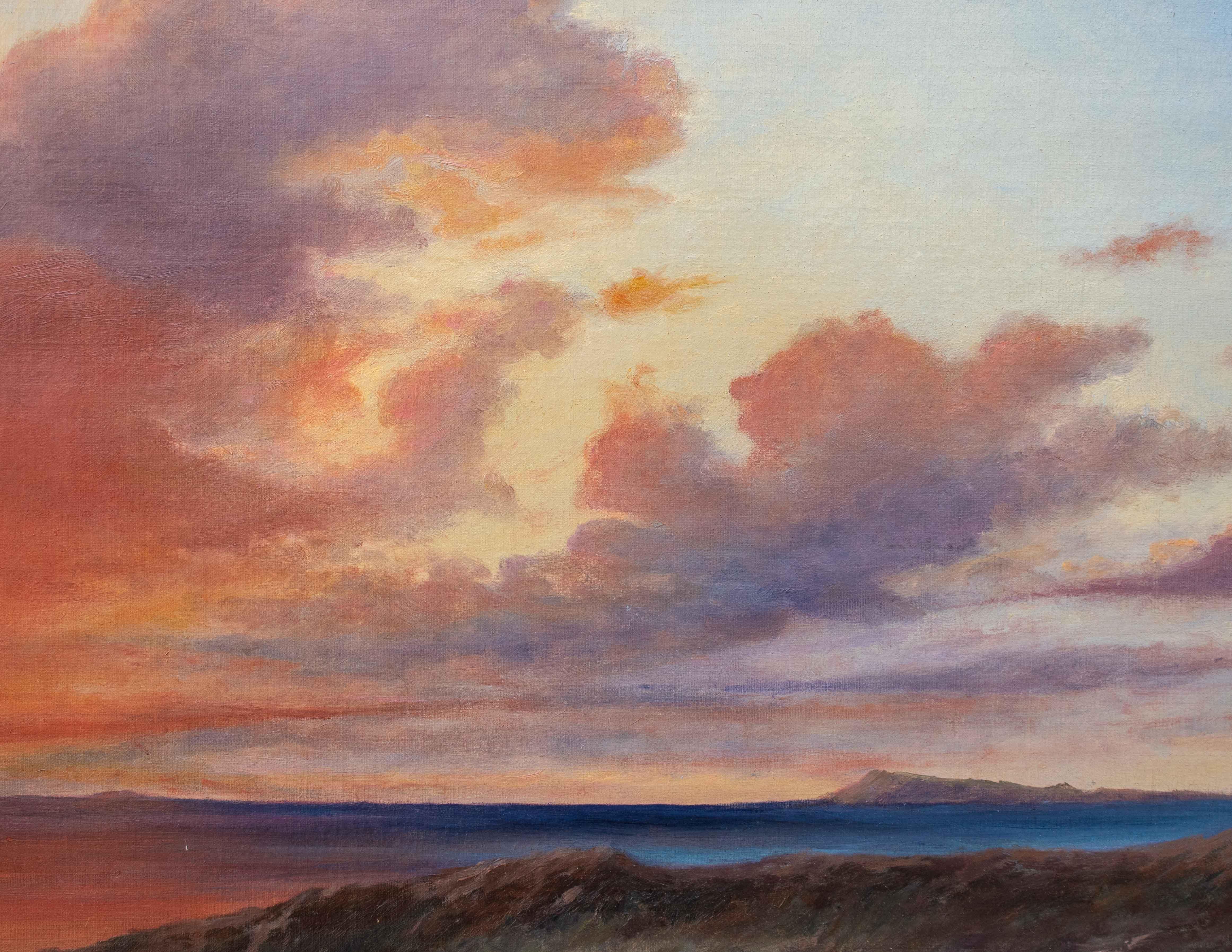 Italian XIX secolo, Paesaggio al tramonto For Sale