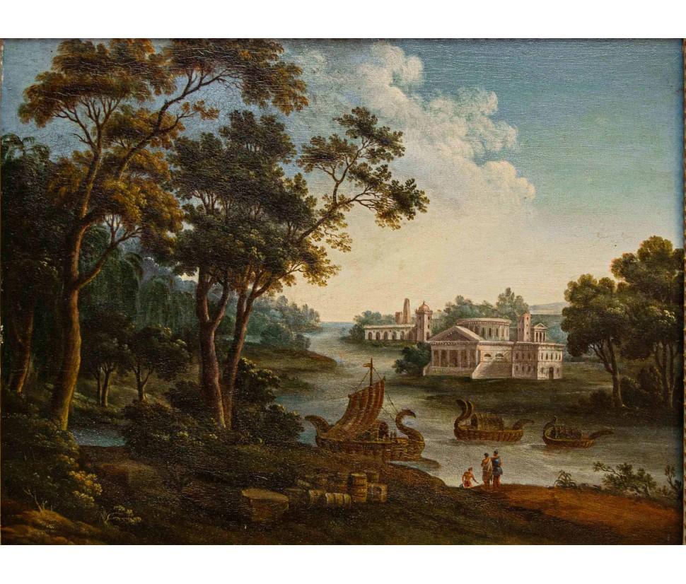 Other 19th century, Four neoclassical landscapes