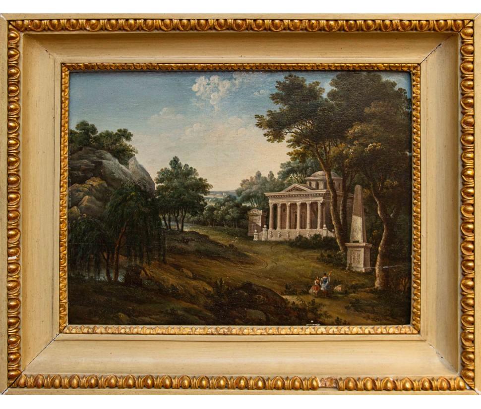 19th century, Four neoclassical landscapes In Good Condition In Milan, IT