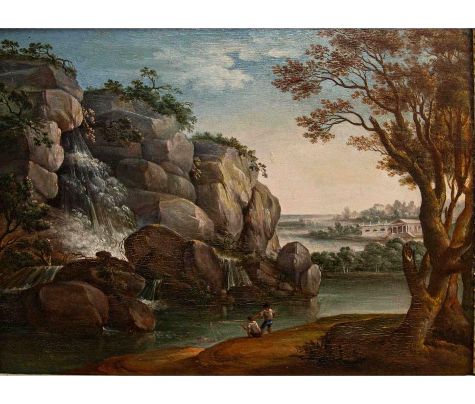 19th Century 19th century, Four neoclassical landscapes