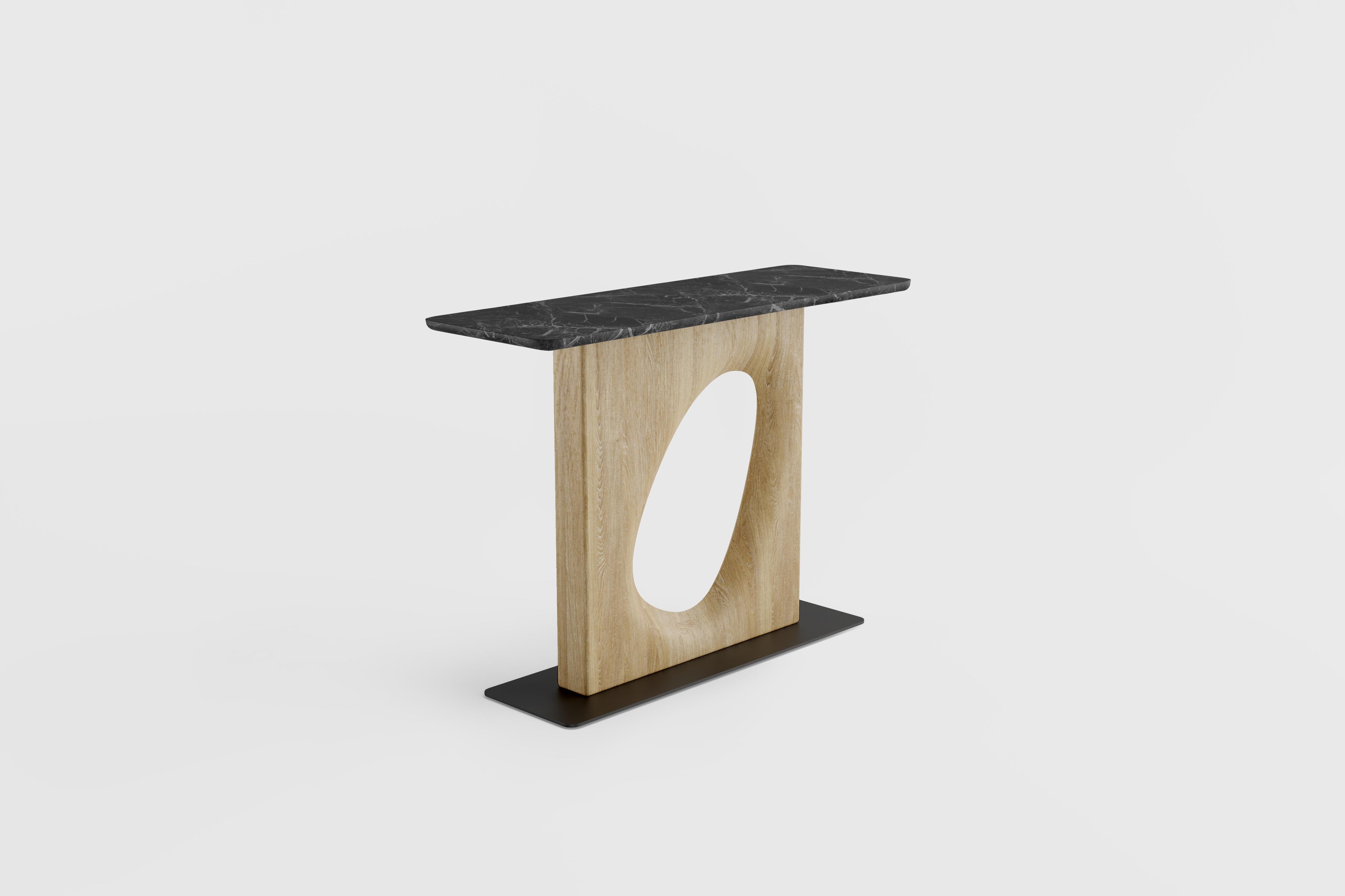 Organic Modern Noviembre XIX, Console Table in Oak Wood inspired by Brancusi, Sideboard For Sale