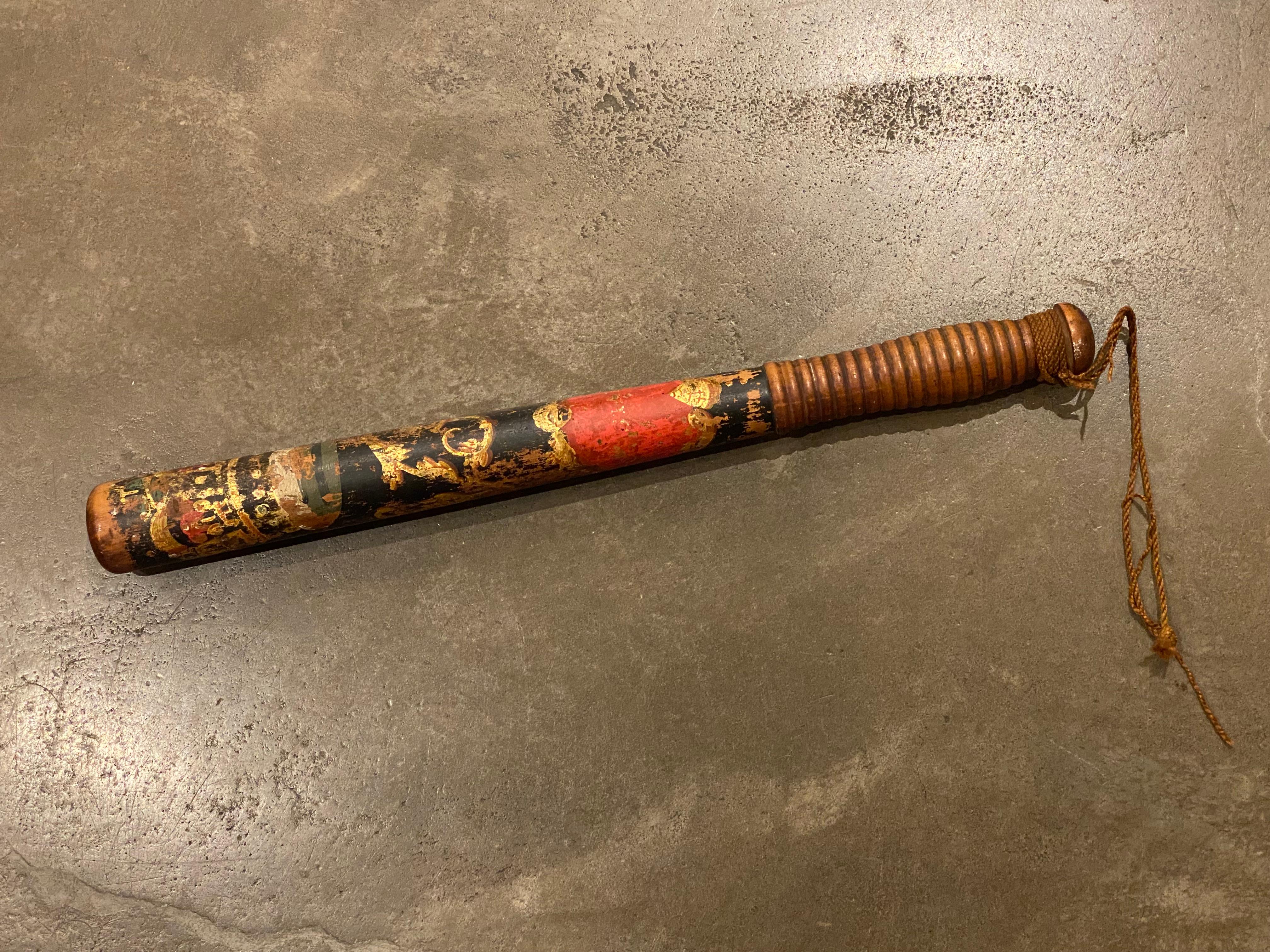XIXc Victorian Police Constable's Painted Truncheon by Field, Holborn, London. For Sale 2