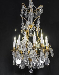 19th Century Crystal Chandelier, Gilt Bronze, Napoleon III Period