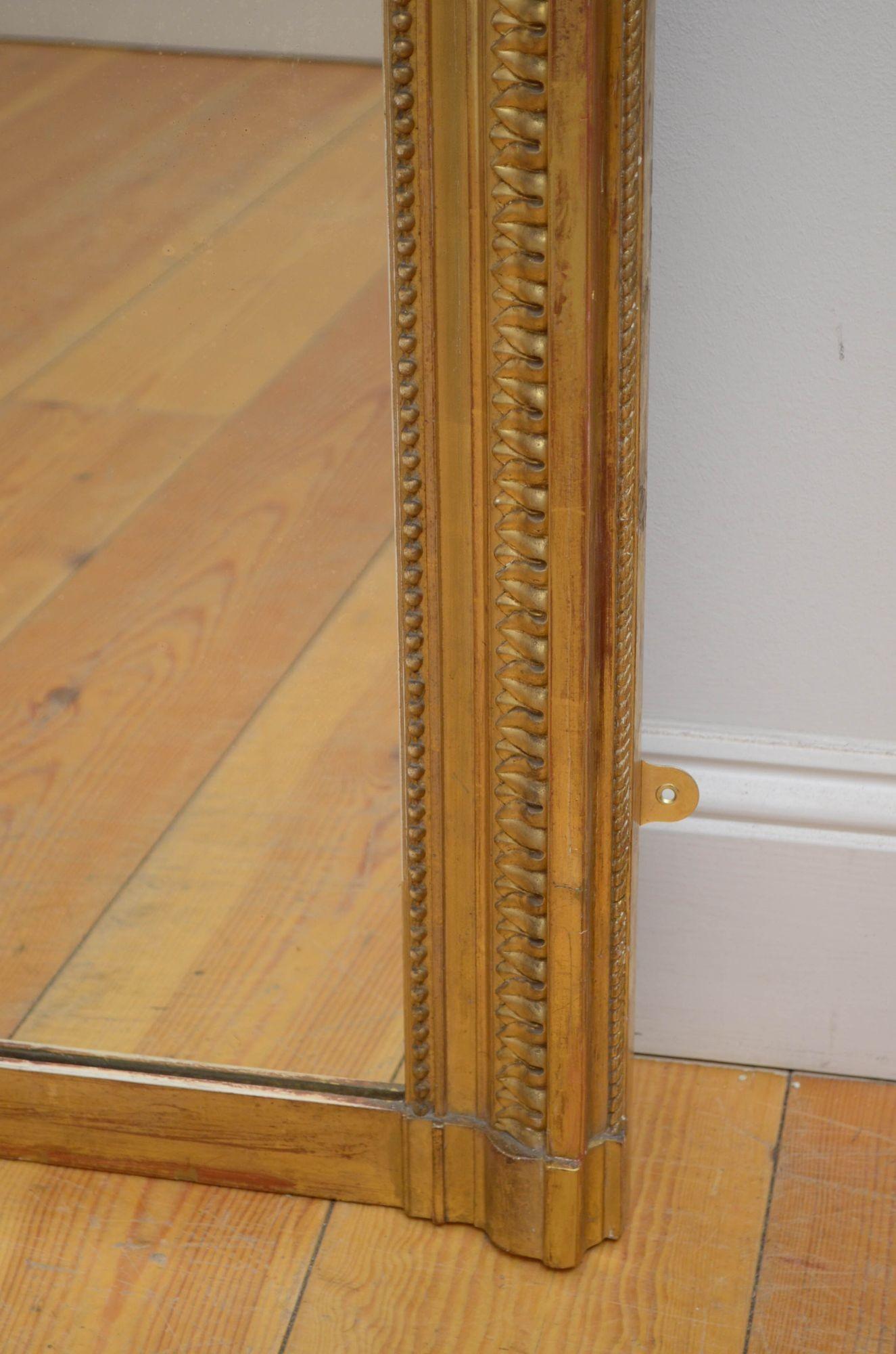 19th Century French Gilded Wall Mirror For Sale 8