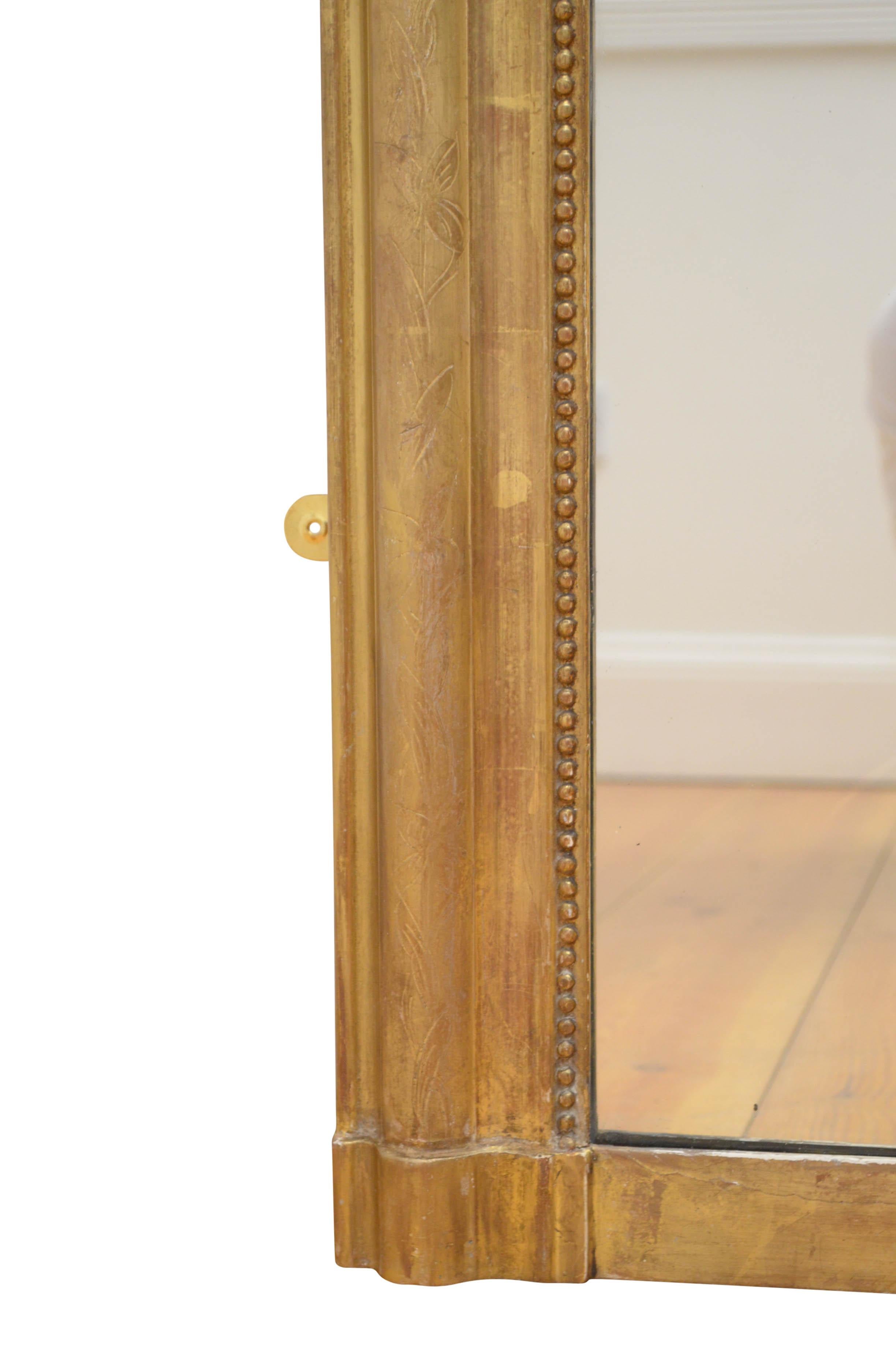 Victorian 19th Century French Giltwood Mirror