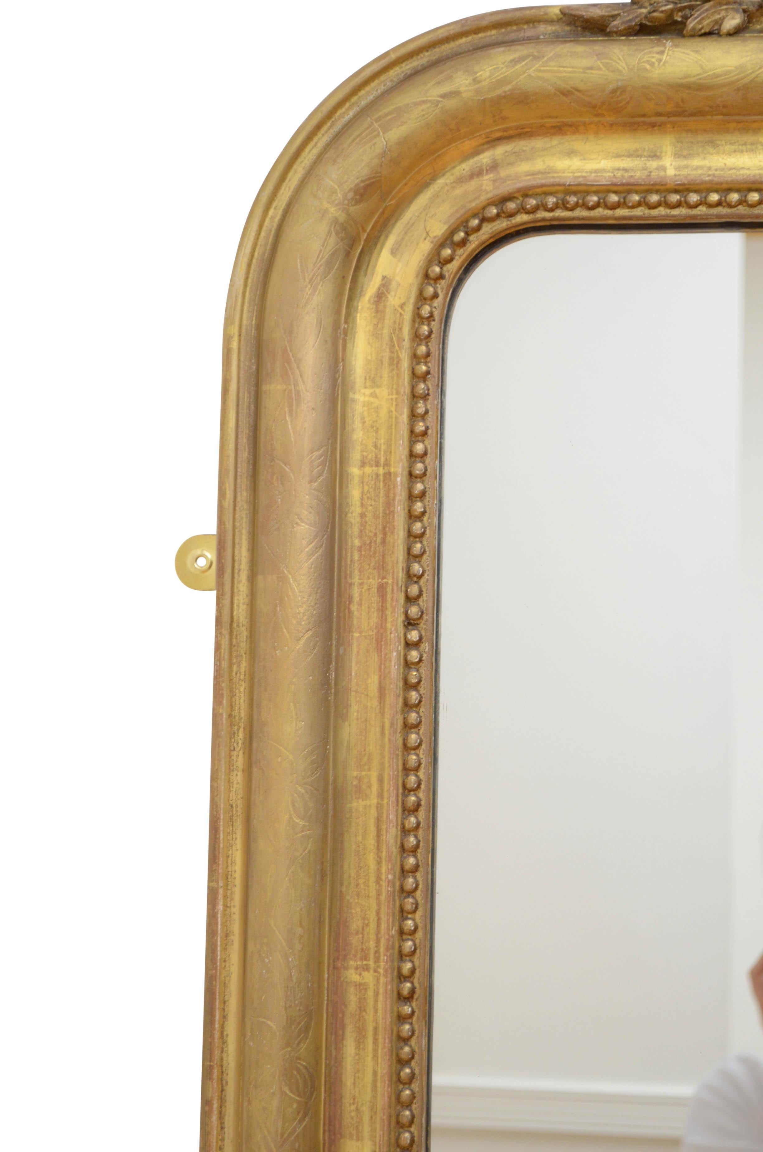 Mid-19th Century 19th Century French Giltwood Mirror