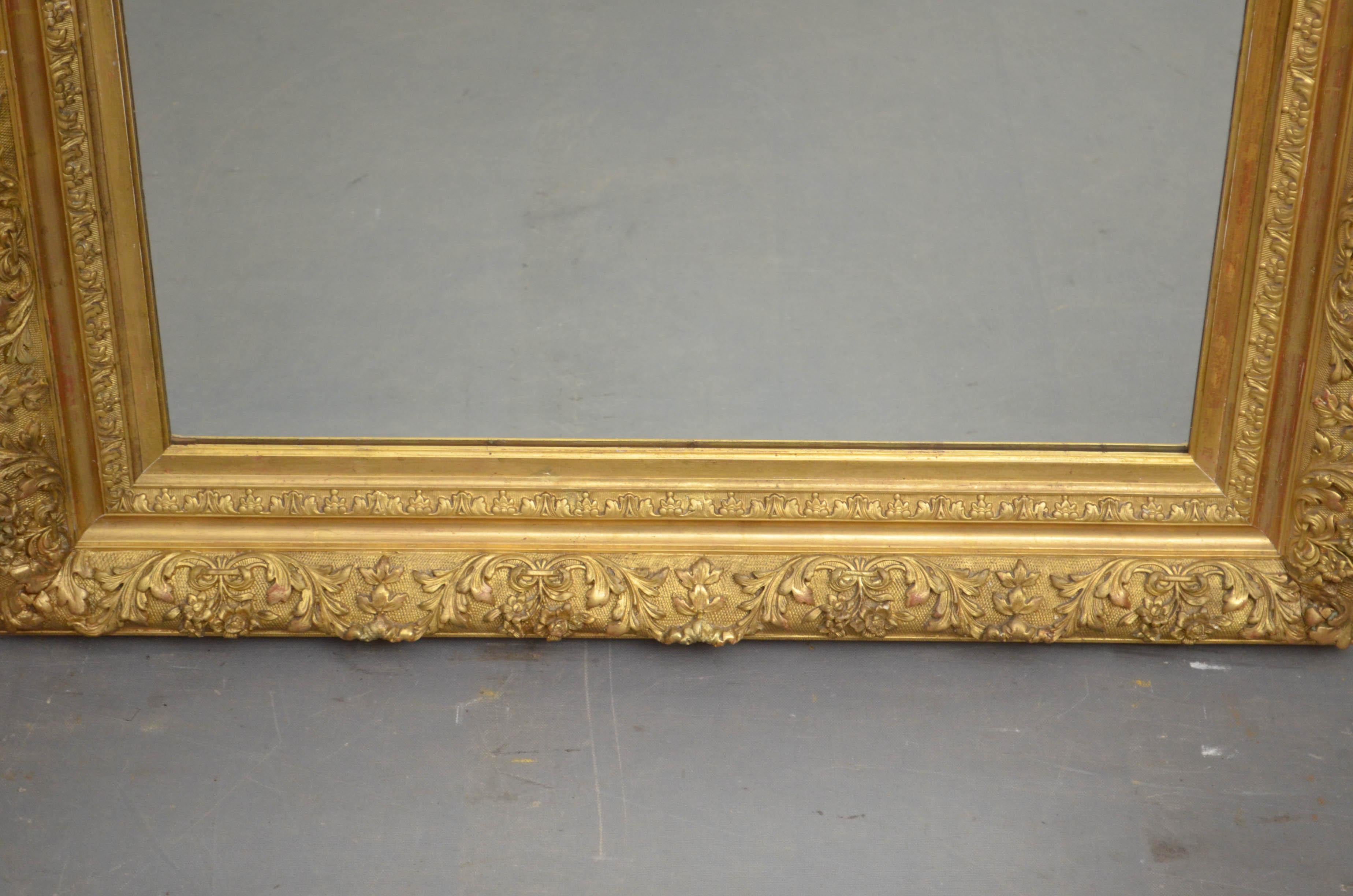 Victorian XIXth Century French Giltwood Wall Mirror