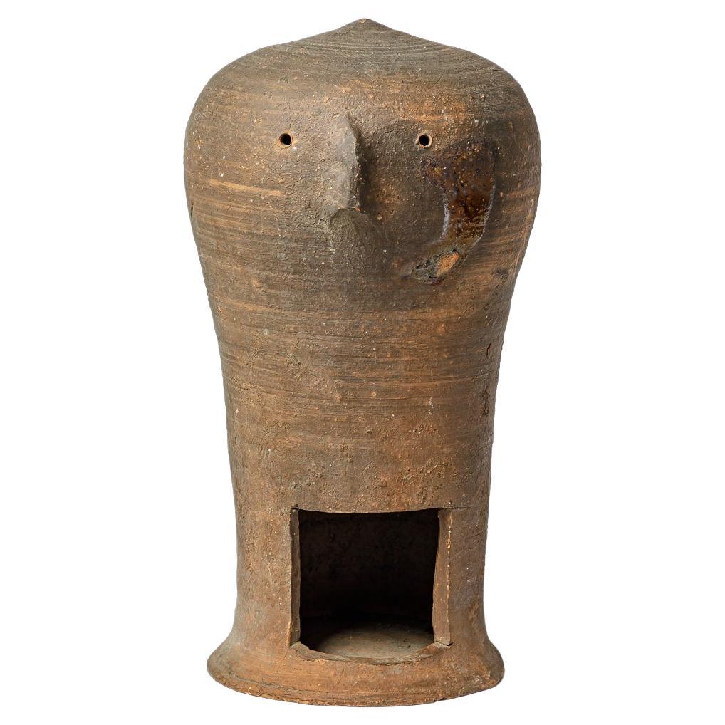 Figura in ceramica marrone marotte francese del XIX secolo di arte popolare ménigoutte 1880 in vendita