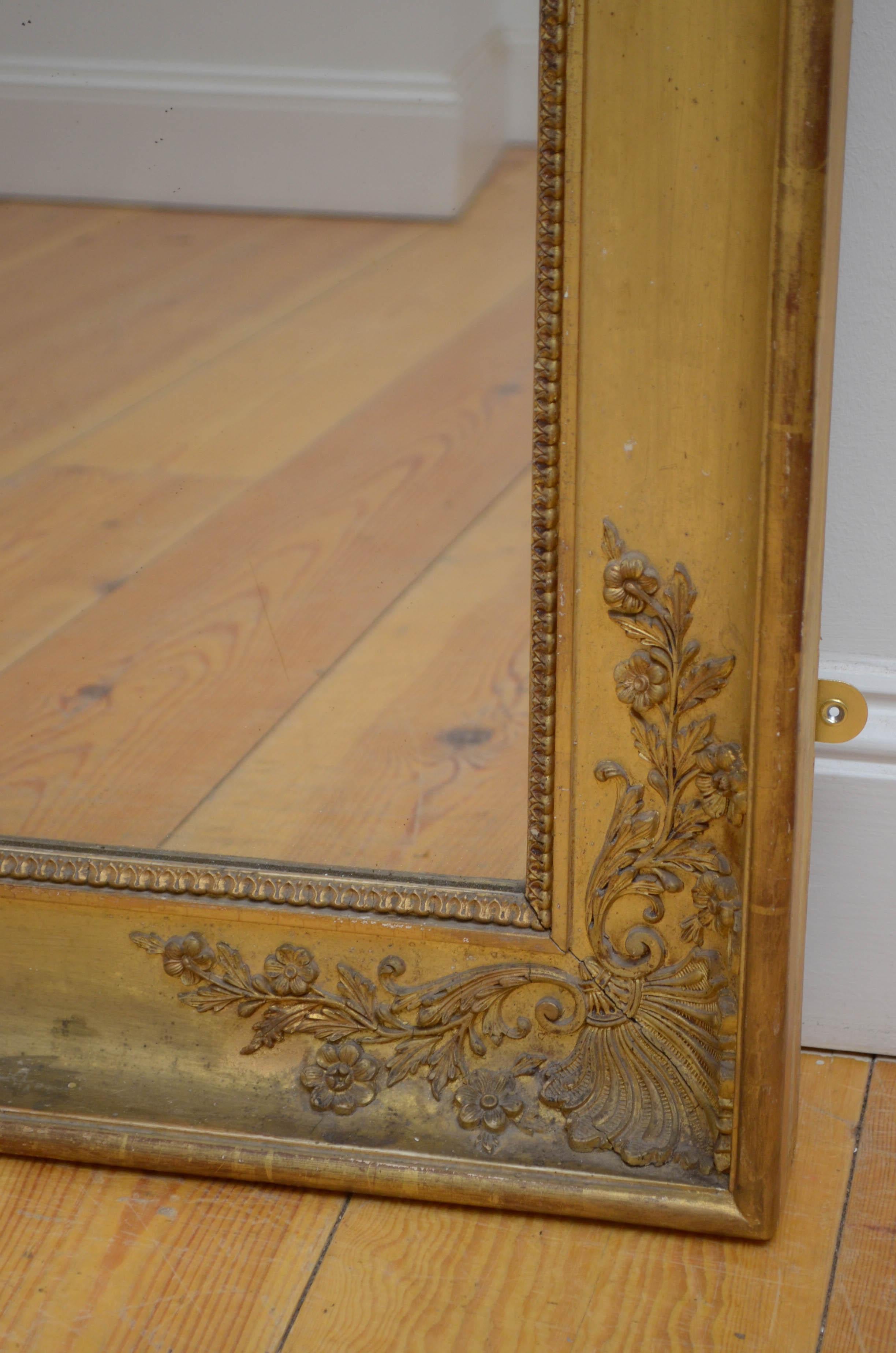 19th Century French Wall Mirror For Sale 6