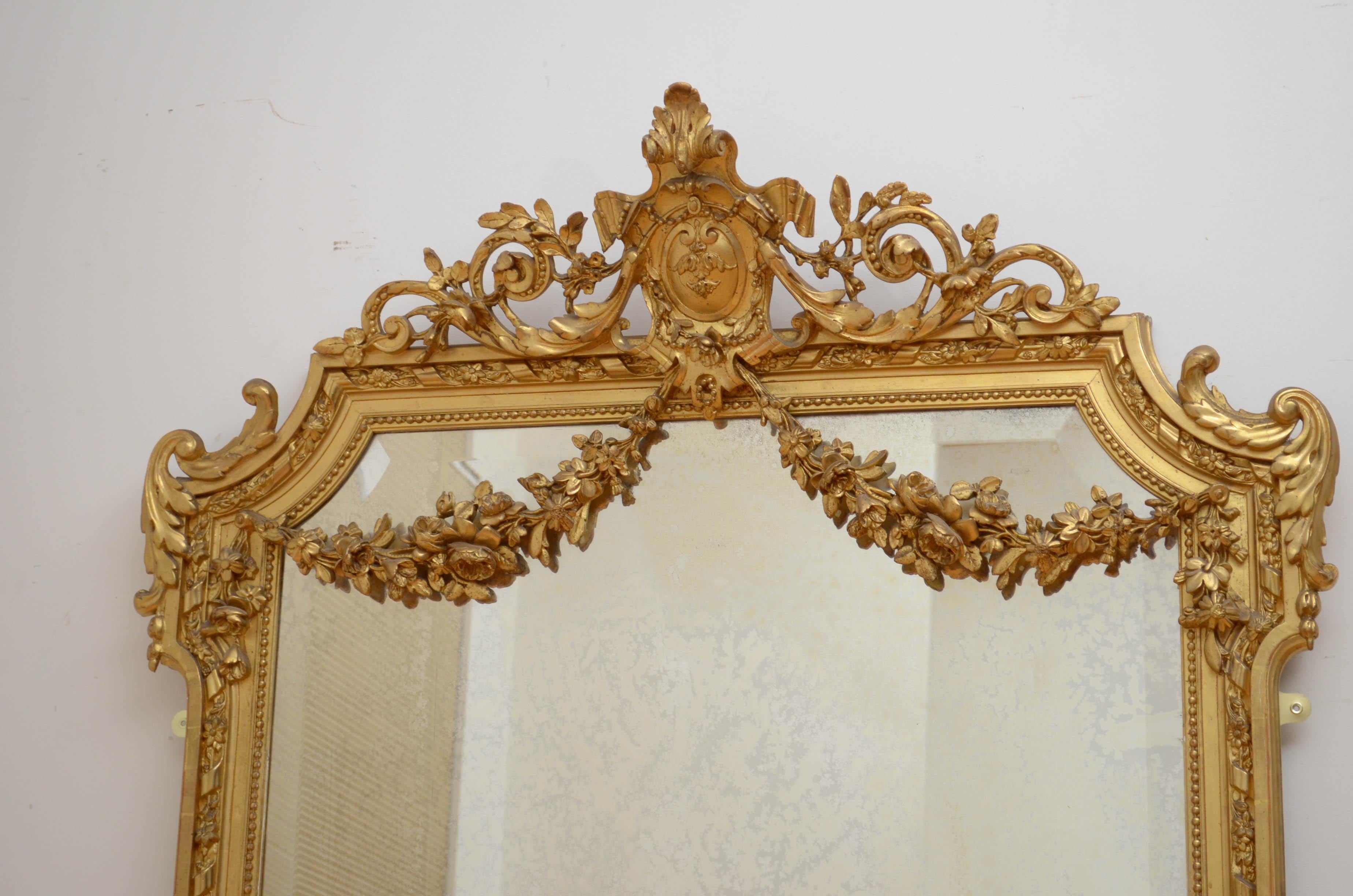19th Century Giltwood Mirror 5