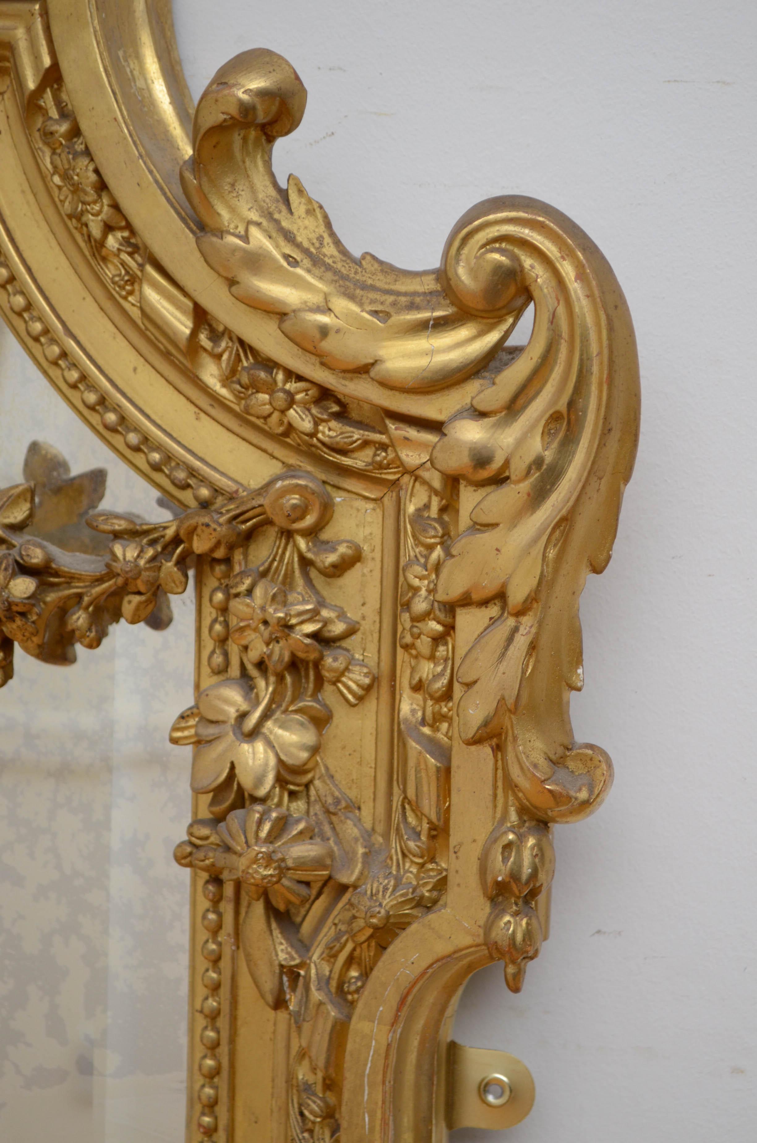 19th Century Giltwood Mirror 8