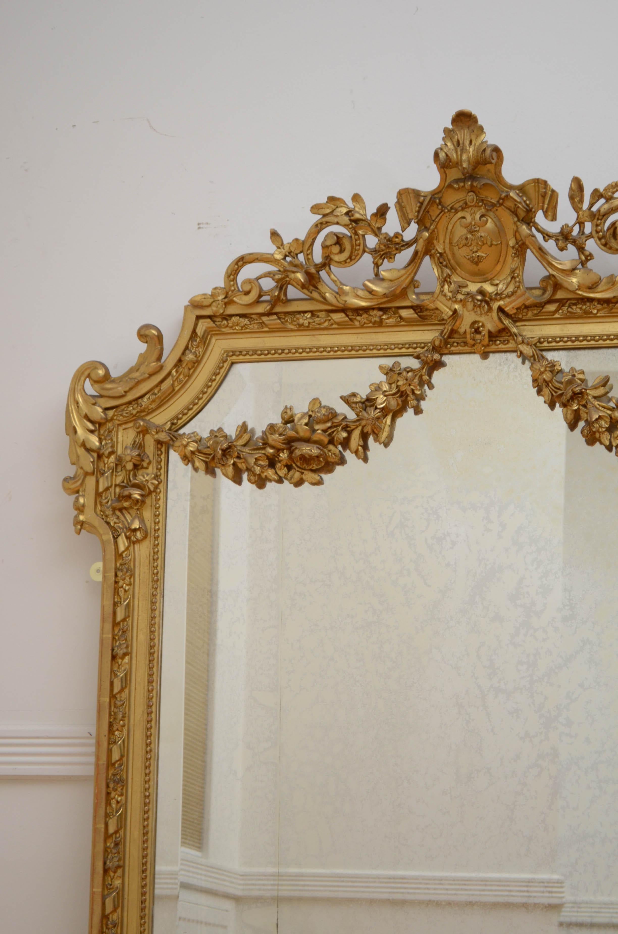 19th Century Giltwood Mirror In Good Condition In Whaley Bridge, GB