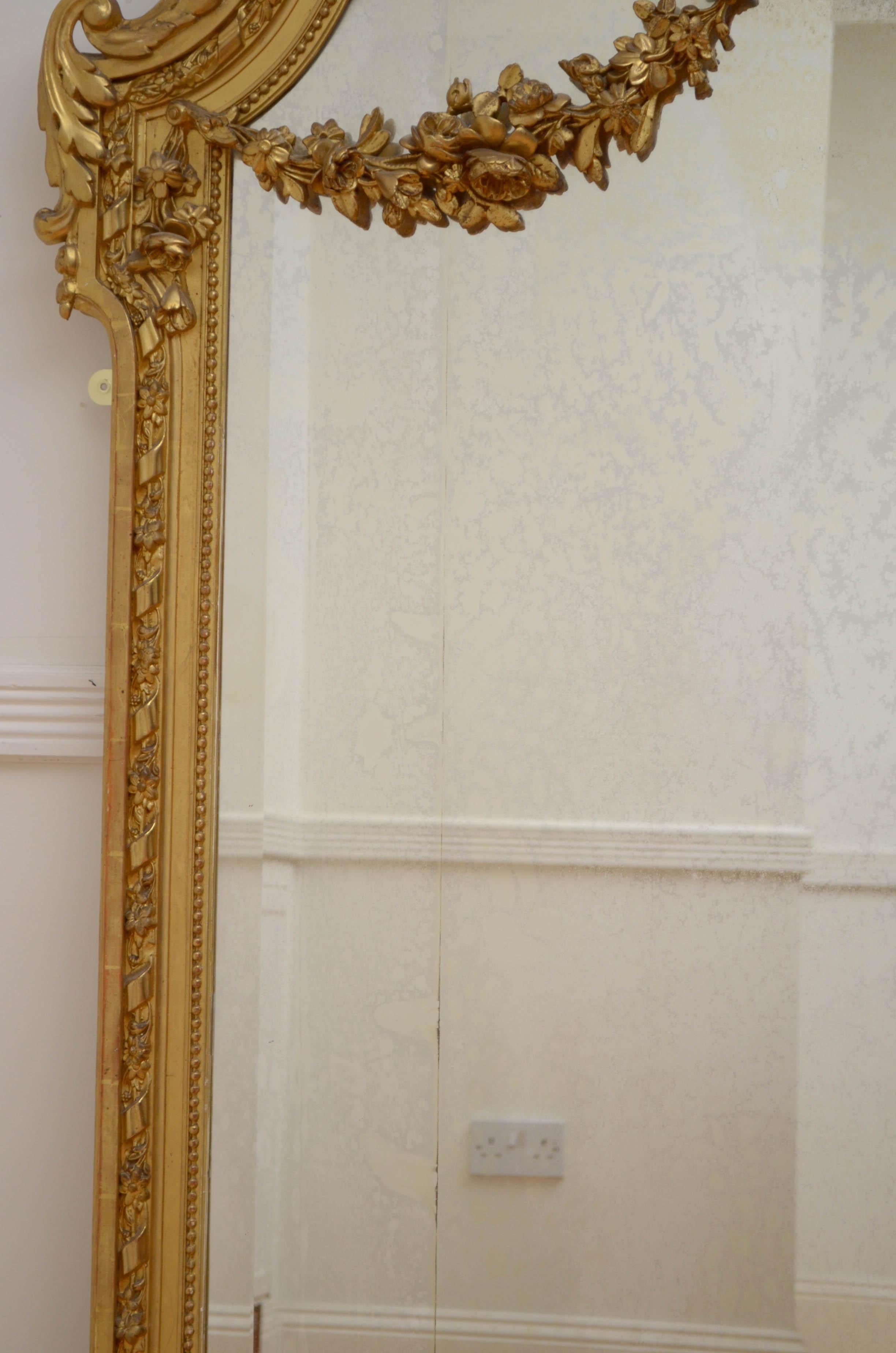 Gold Leaf 19th Century Giltwood Mirror