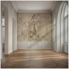 XIXth Century-Style XXL Panoramic Mural on Canvas