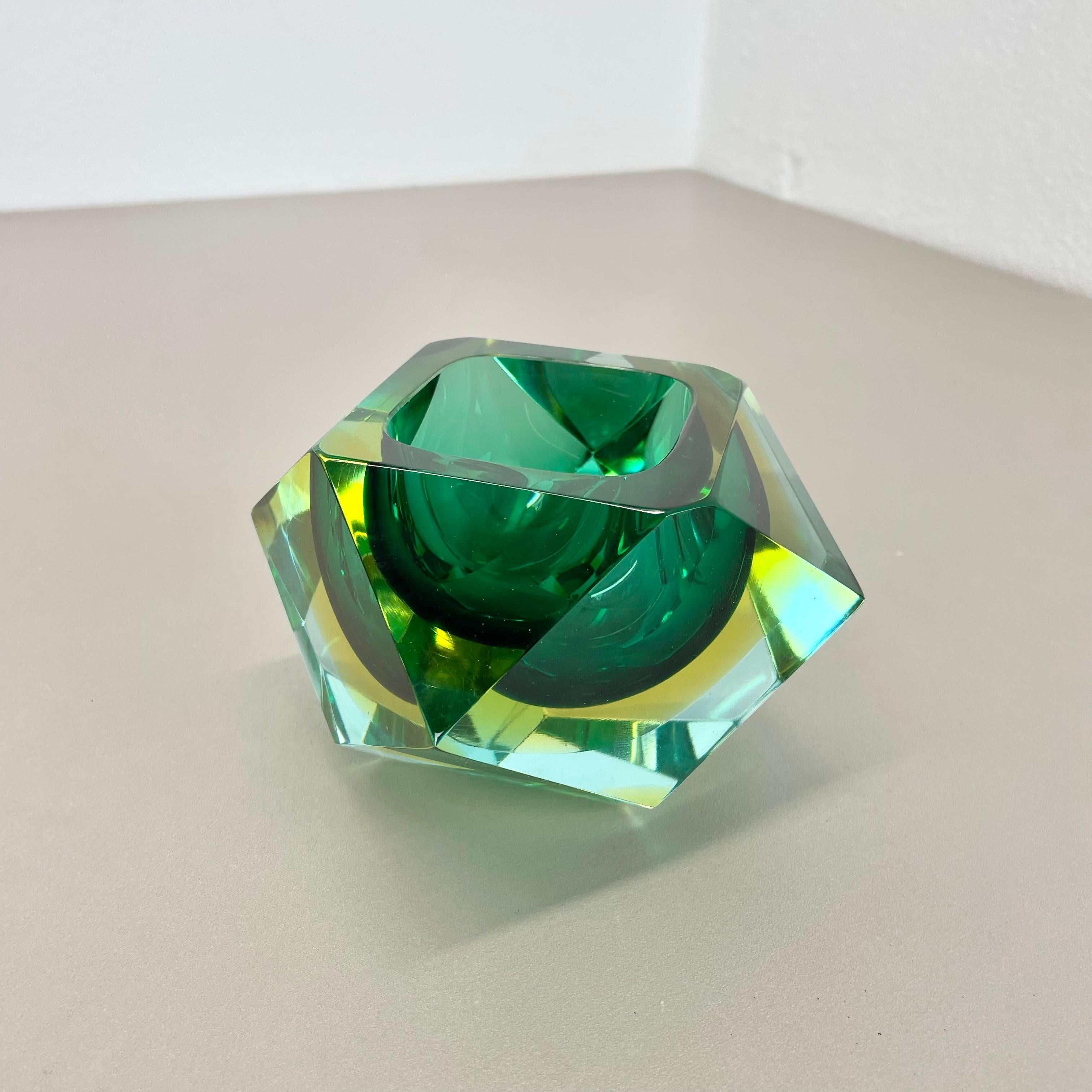 XL 1,6 kg Murano Glass Sommerso Aschenbecher von Luigi Mandruzzato, Italien, 1970er Jahre im Angebot 6