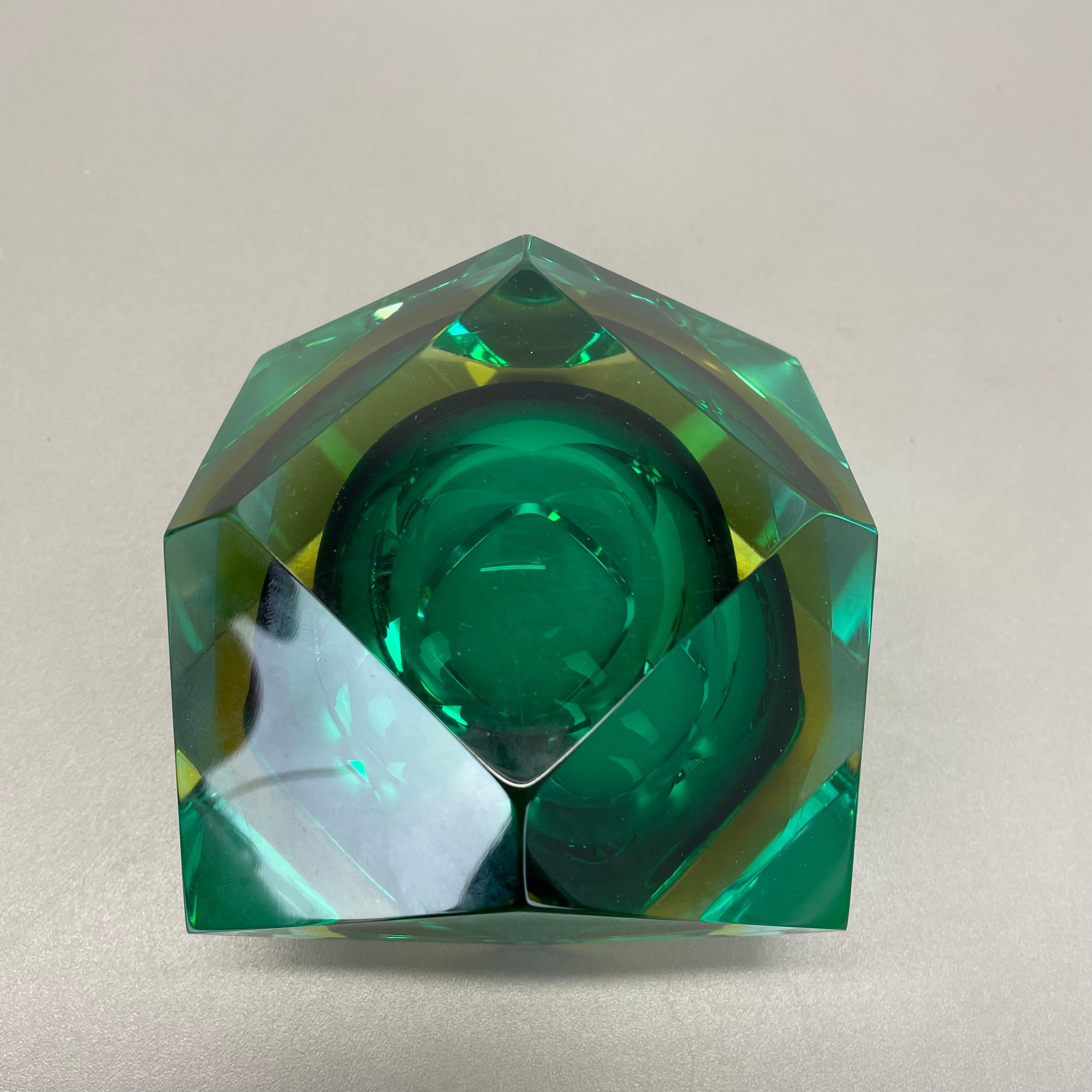 XL 1,6 kg Murano Glass Sommerso Aschenbecher von Luigi Mandruzzato, Italien, 1970er Jahre im Angebot 8