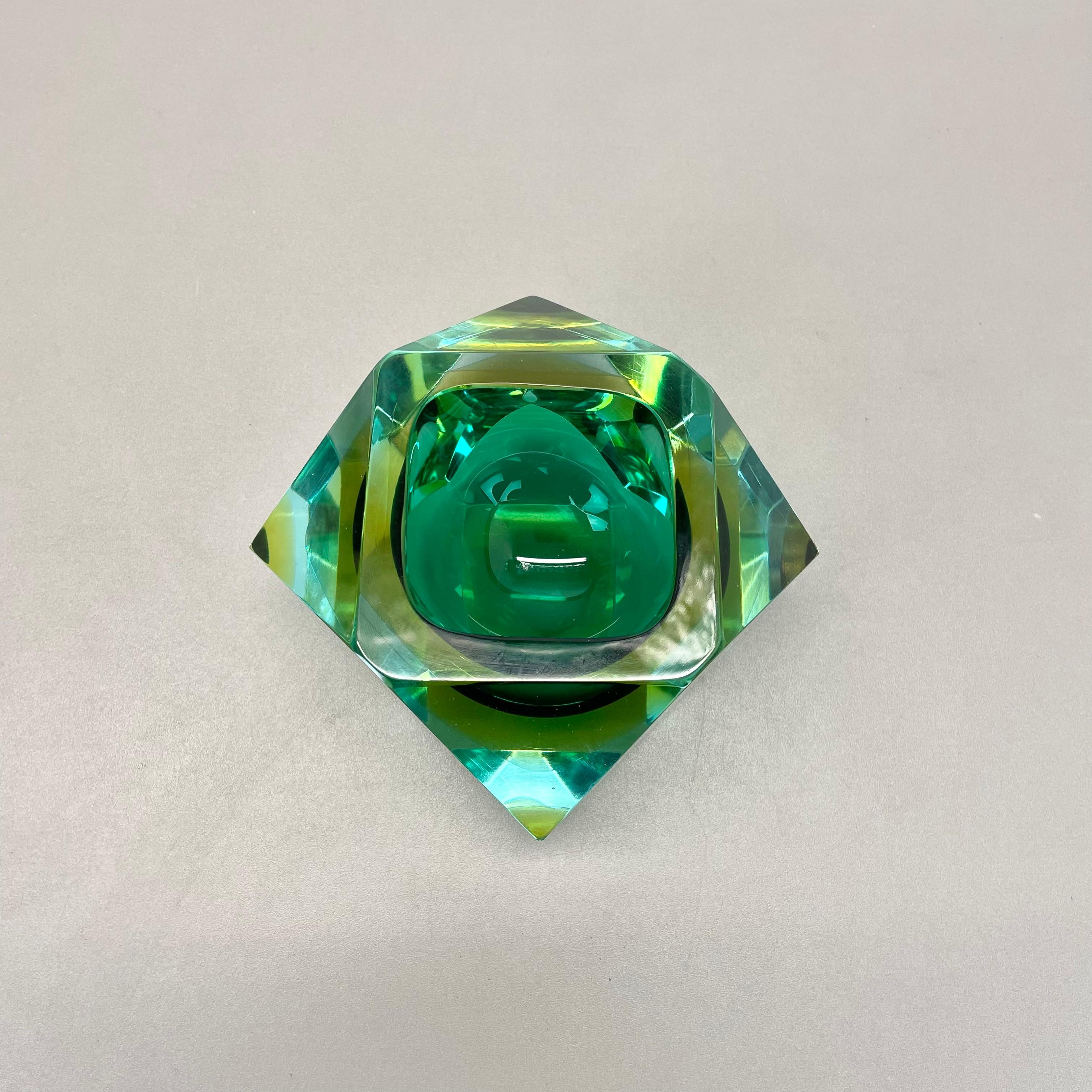 XL 1,6 kg Murano Glass Sommerso Aschenbecher von Luigi Mandruzzato, Italien, 1970er Jahre im Zustand „Gut“ im Angebot in Kirchlengern, DE