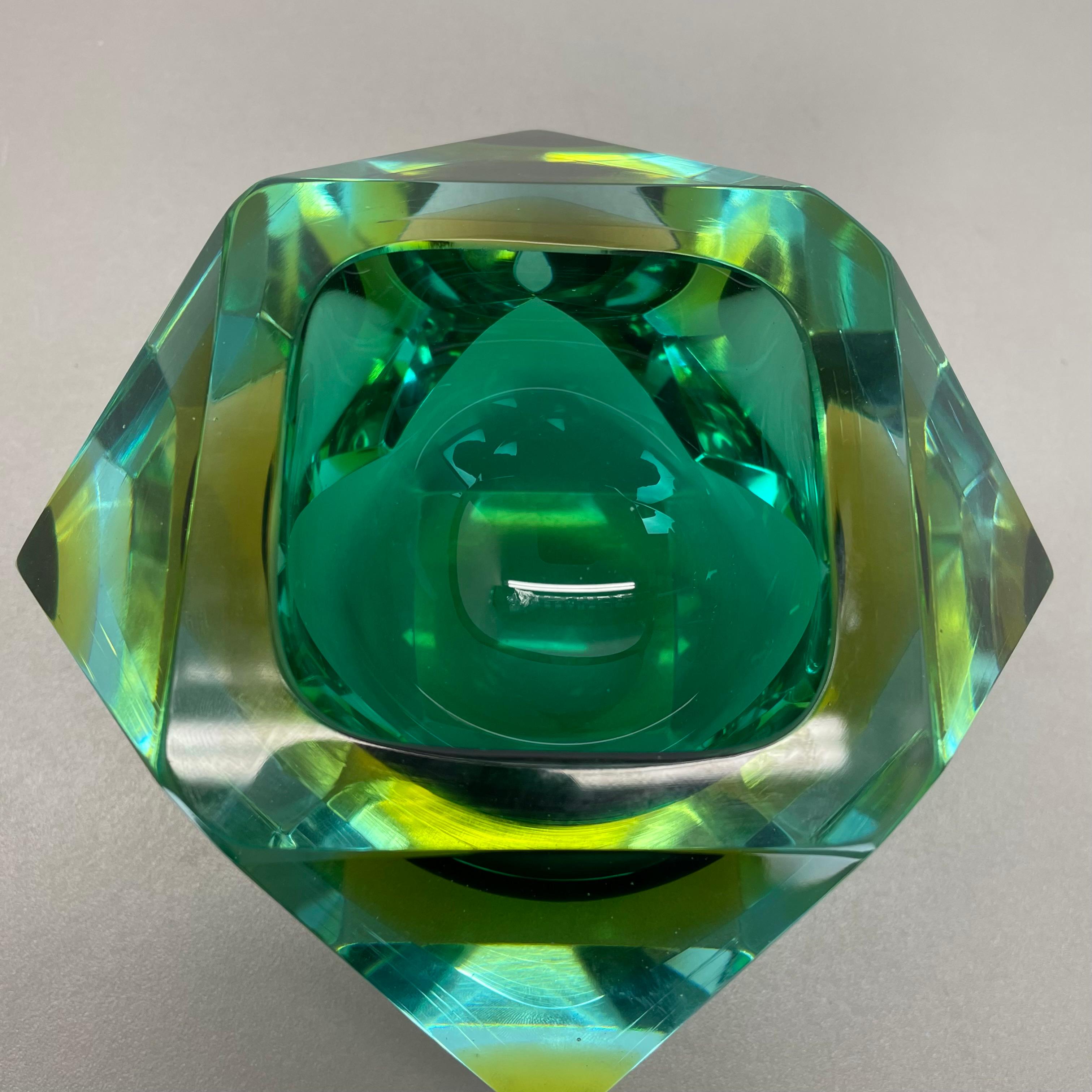 XL 1,6 kg Murano Glass Sommerso Aschenbecher von Luigi Mandruzzato, Italien, 1970er Jahre im Angebot 2