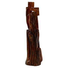 Vintage XL 170cm Belgian wooden sculpture