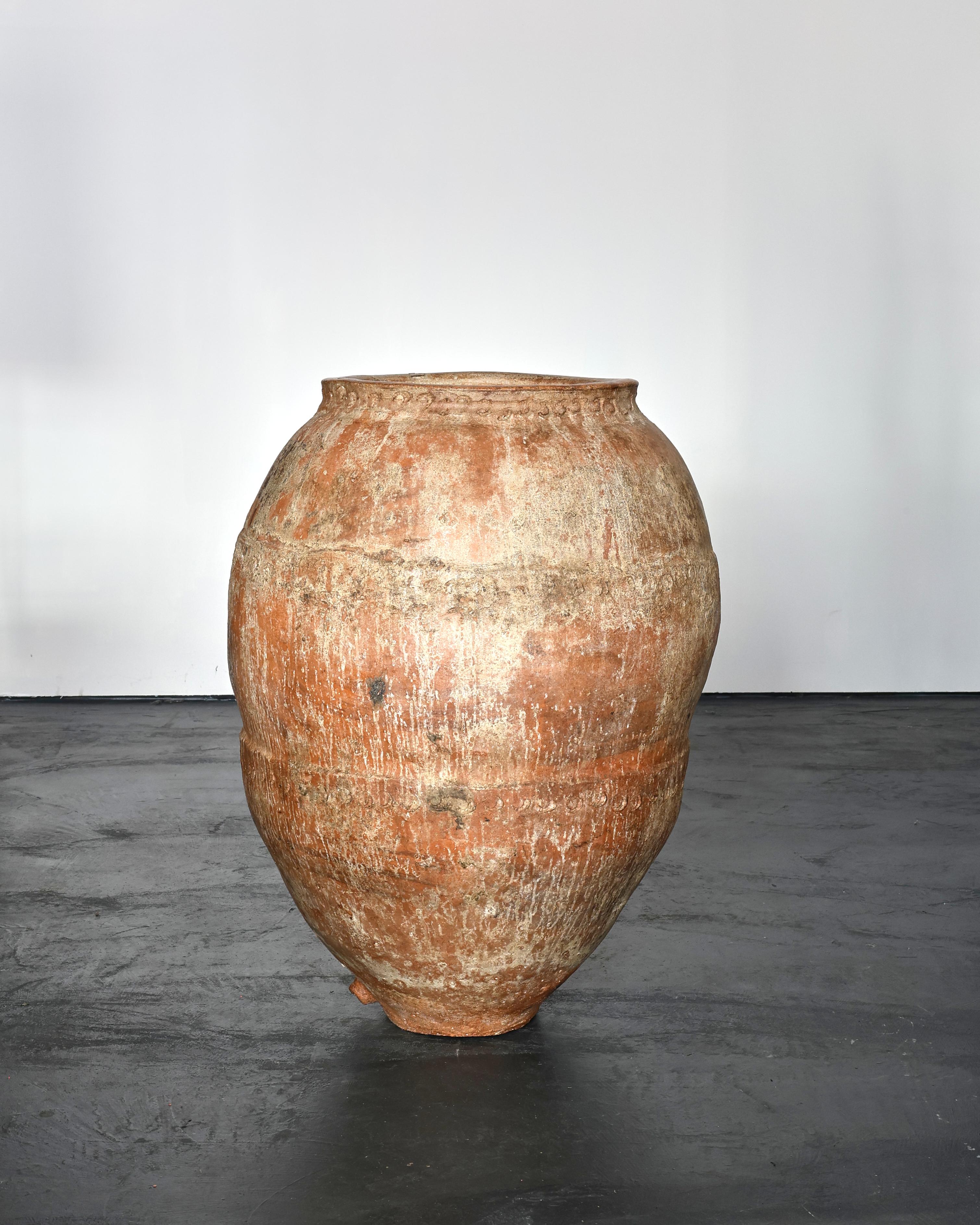 XL 18th C. Calanda Vessel/Pot Wabi Sabi For Sale 4