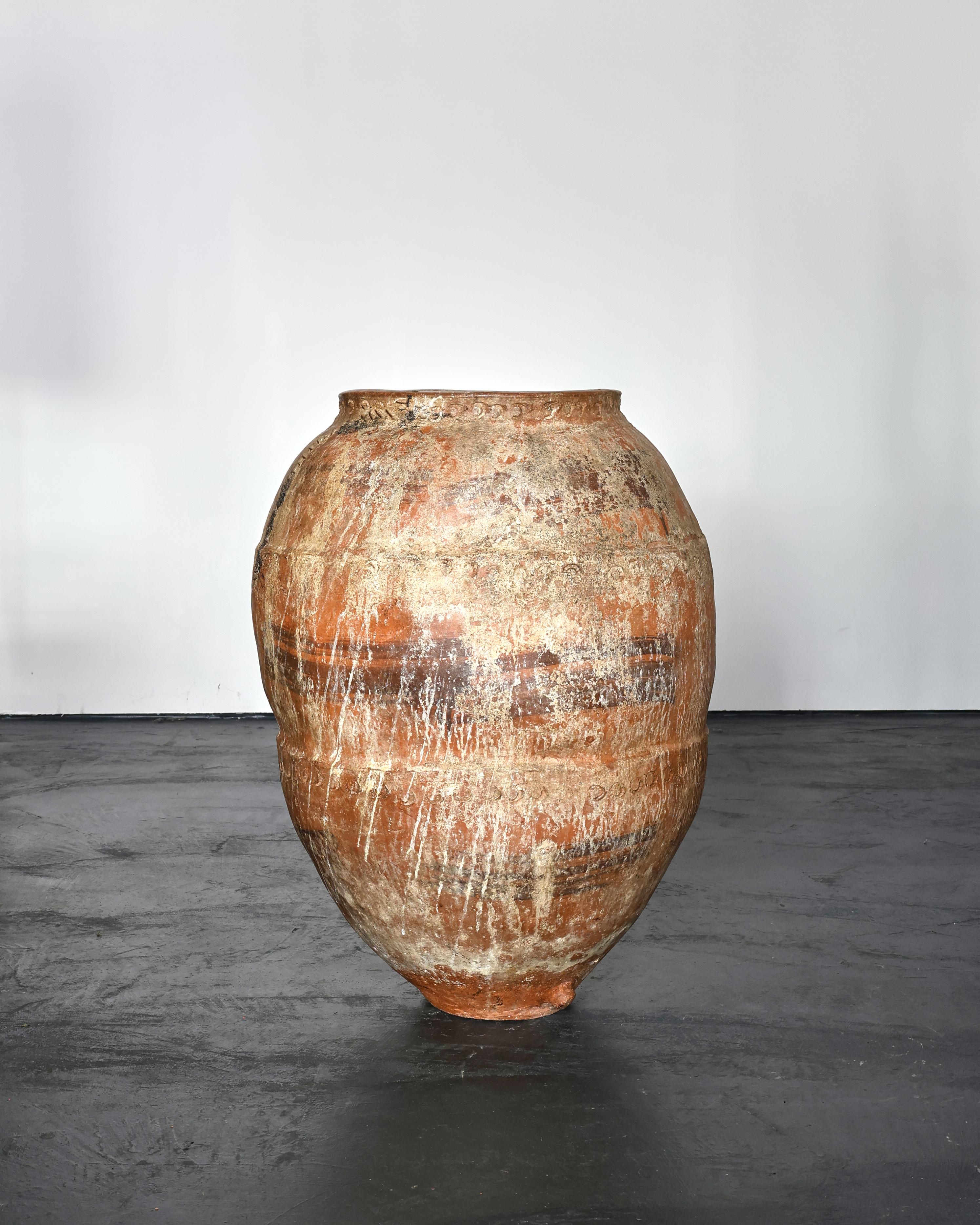 XL 18th C. Calanda Vessel/Pot Wabi Sabi For Sale 5