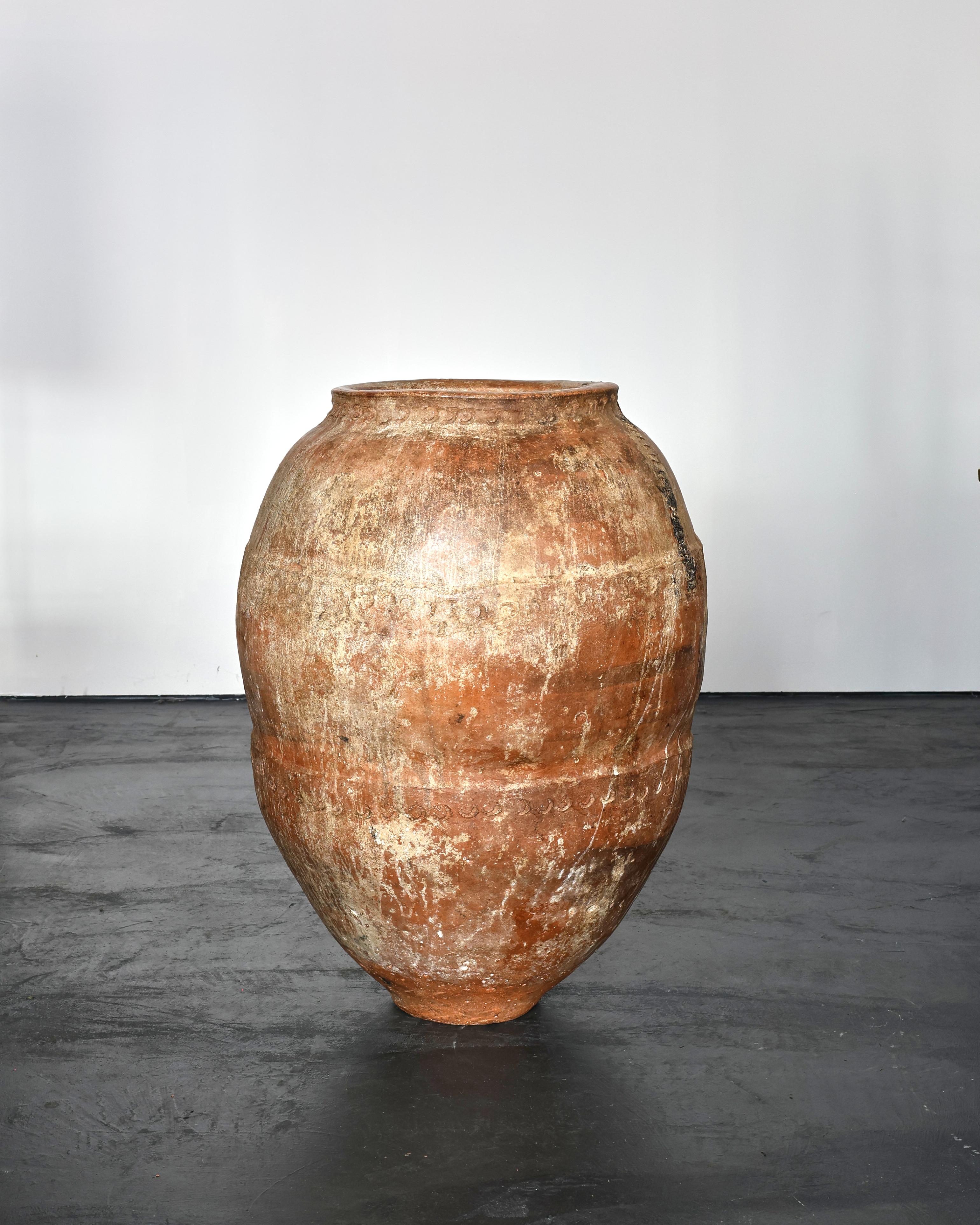 XL 18th C. Calanda Vessel/Pot Wabi Sabi For Sale 2