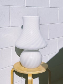 XL 1960s Milky White Swirled Murano Glass by Vetro Artistico